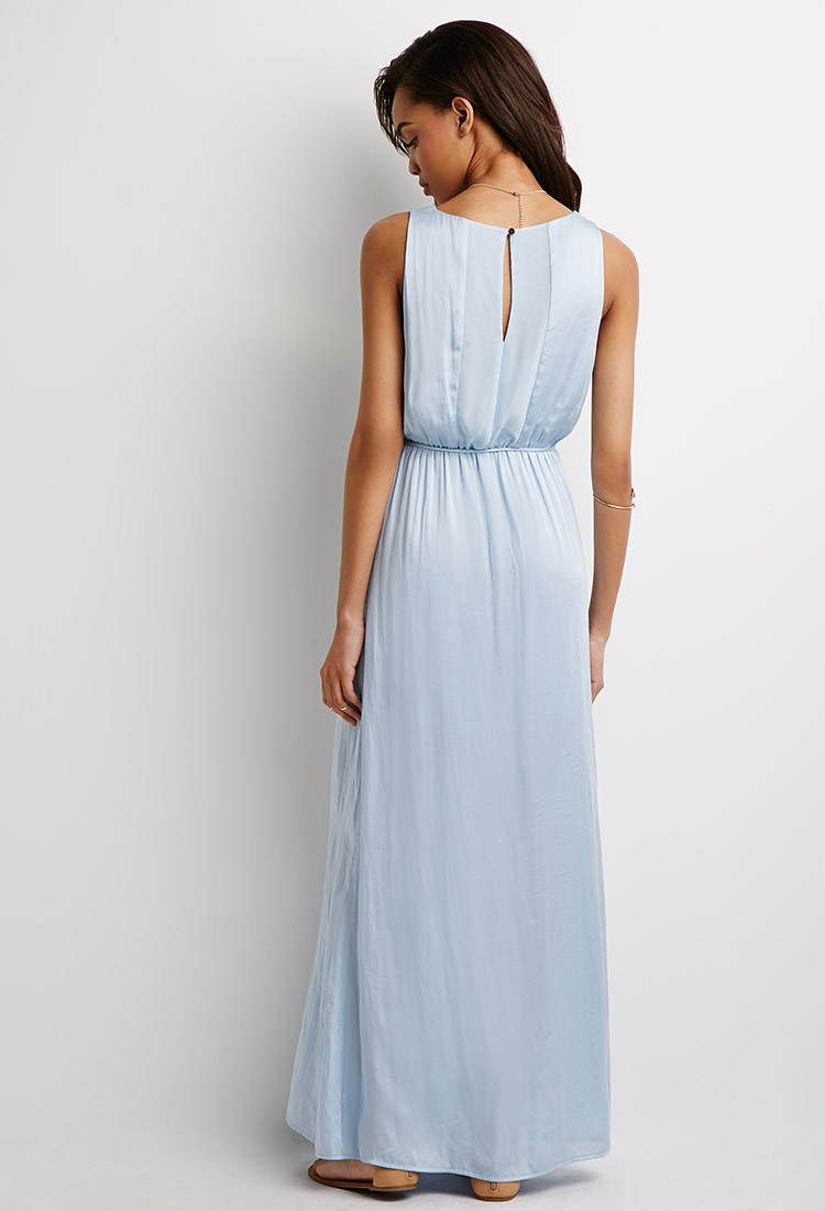 dusty blue maxi dress uk