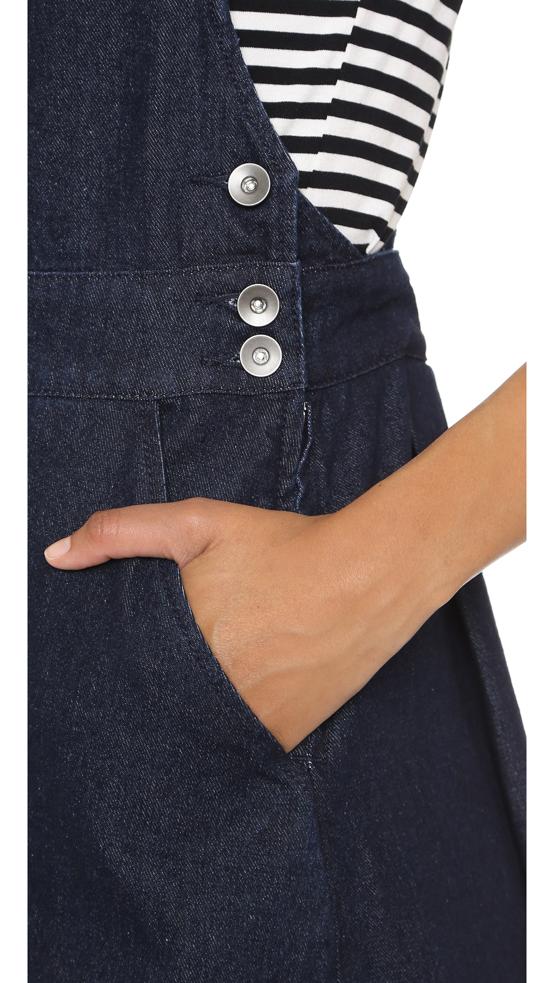 free people denim apron dress Free People Indigo Denim Apron Dress in Blue