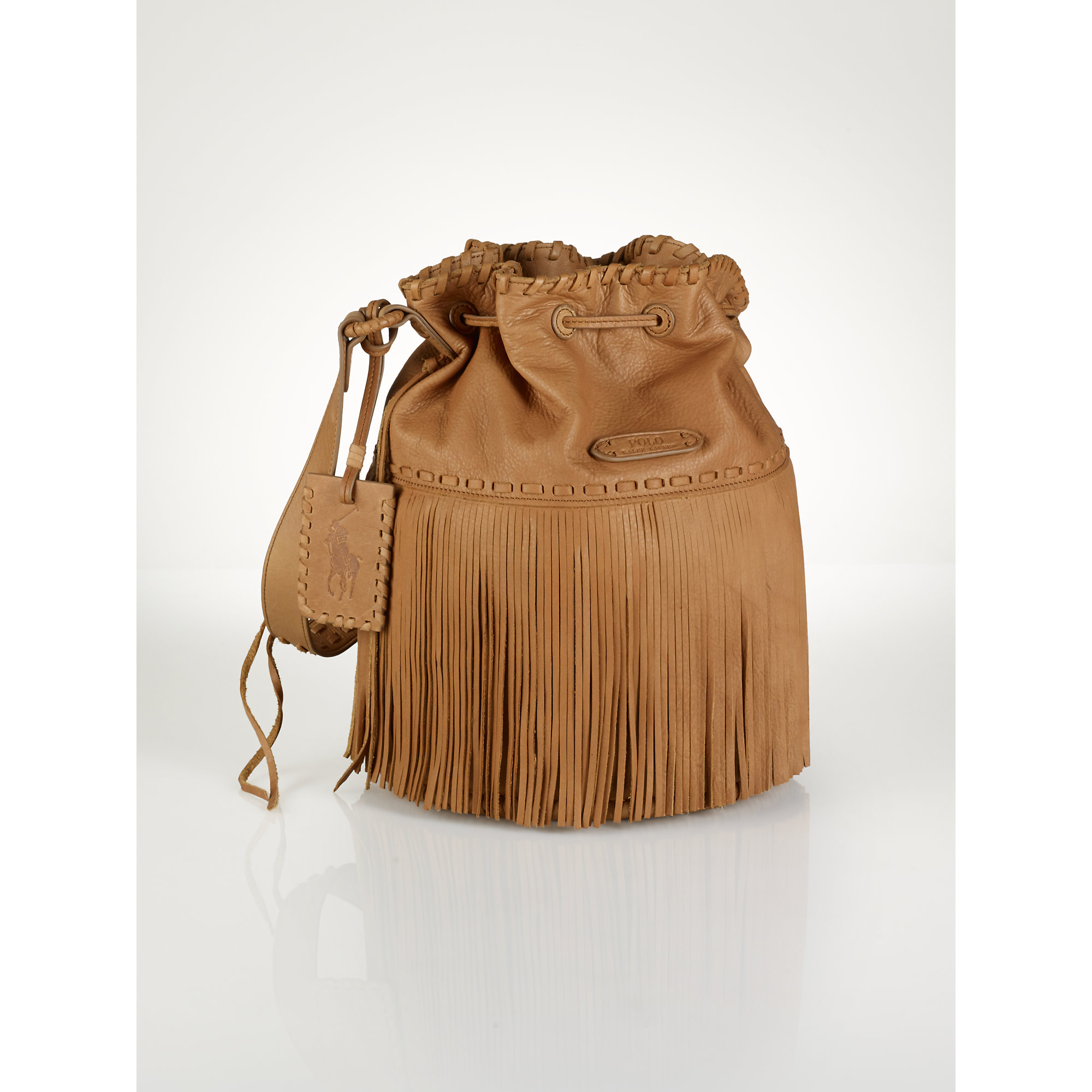 Polo Ralph Lauren Brown Large Fringed Hobo Bag