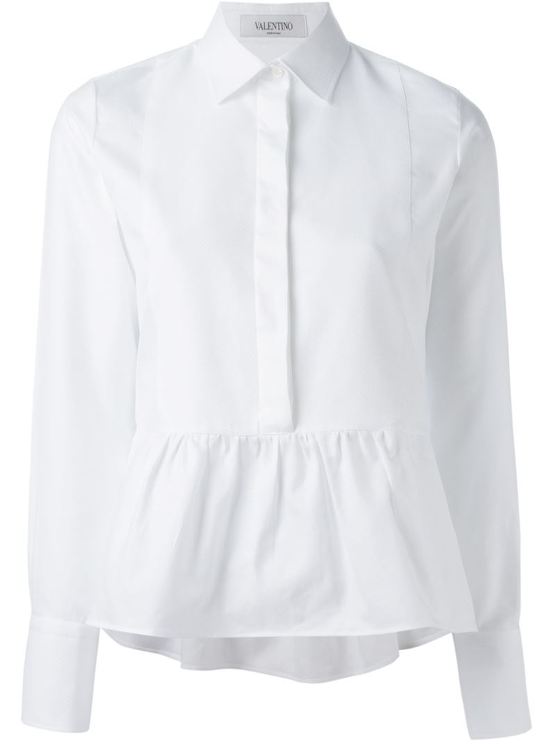 peplum white shirt