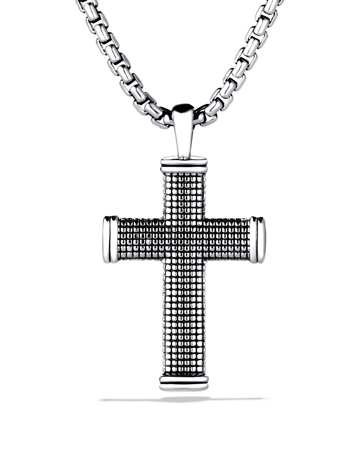 David Yurman Sky Small Cross On Chain in Metallic for Men | Lyst