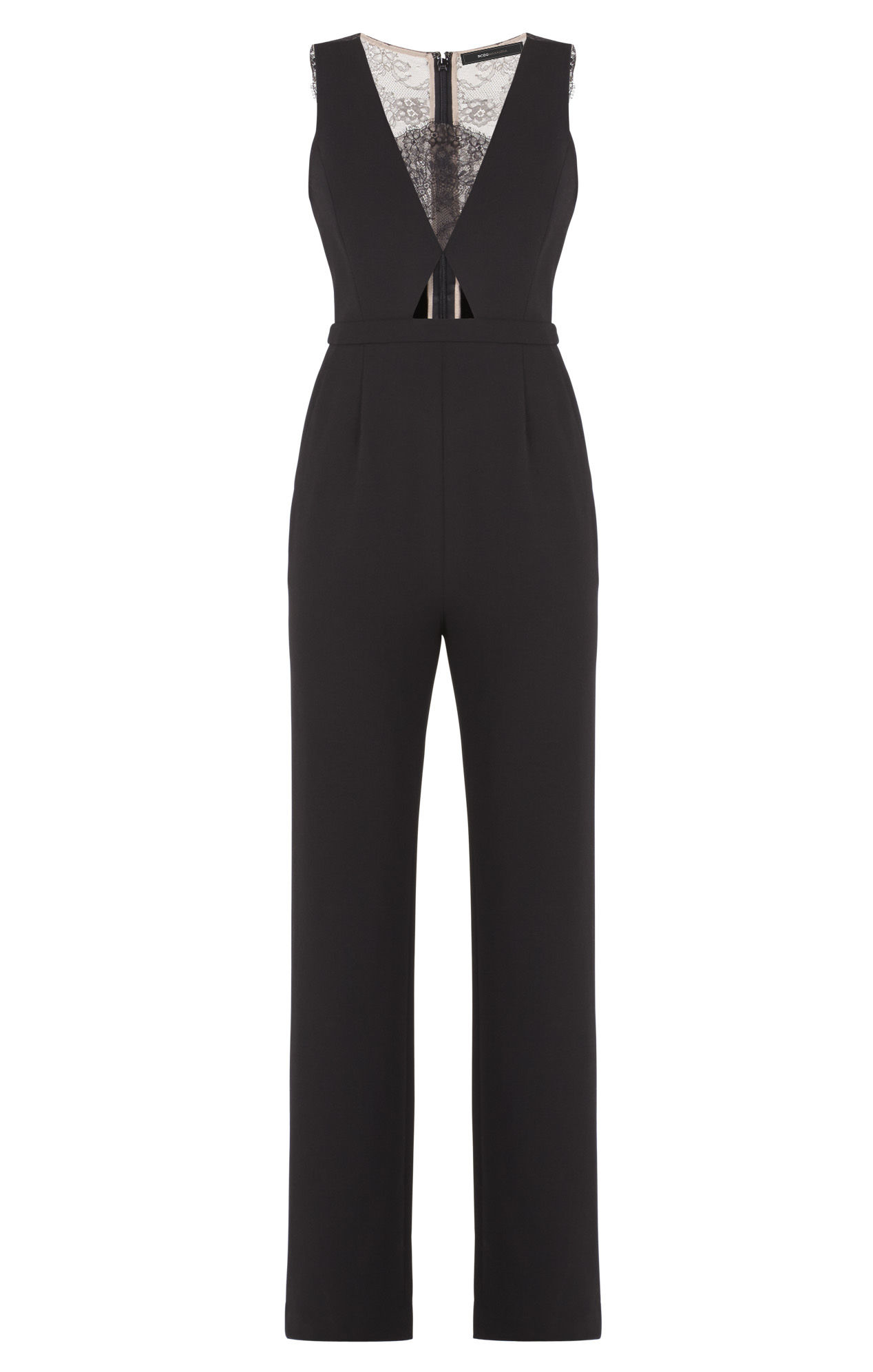 cut out wide leg jumpsuit