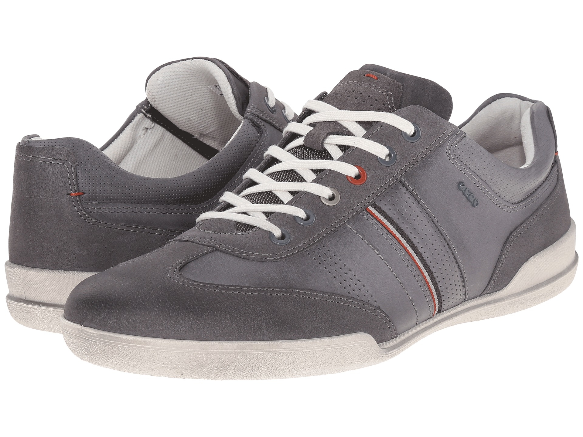 Ecco Leather Enrico Retro Sneaker in Gray for Men | Lyst