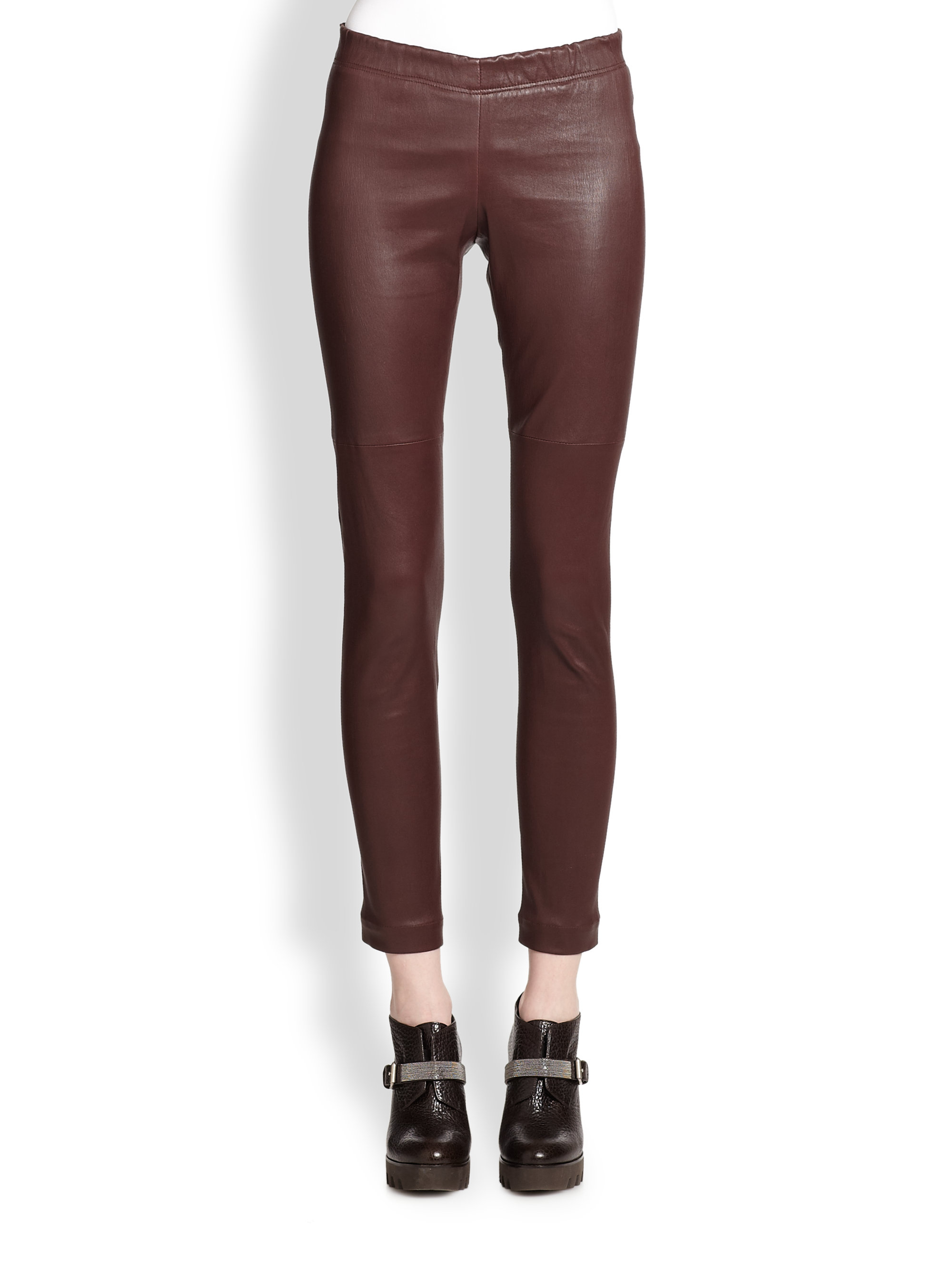 Brunello Cucinelli Leather Pants in 