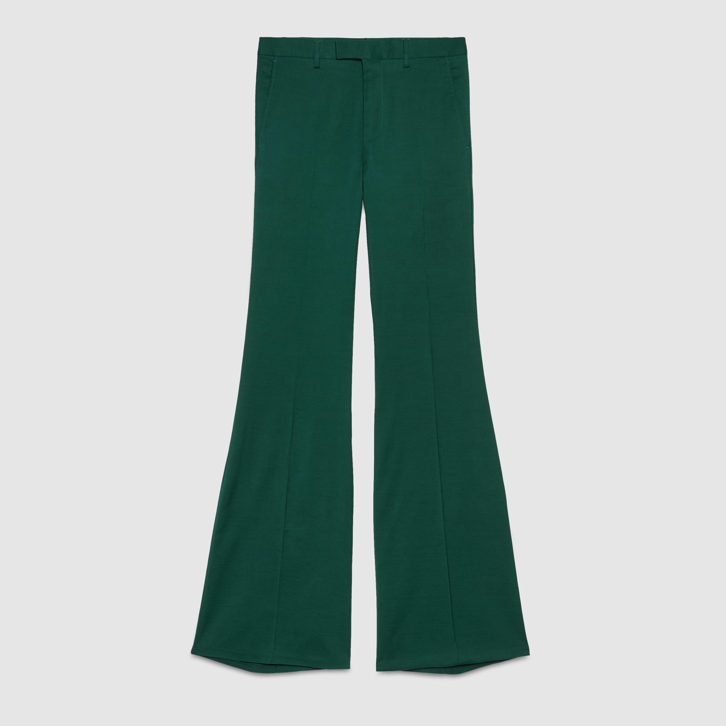 dark green flare pants