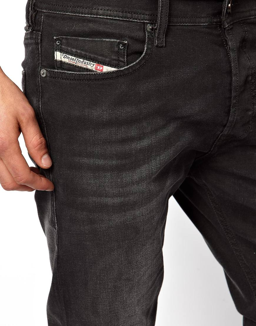 Onvergetelijk Smerig groef DIESEL Jeans Tepphar 822r Skinny Fit Washed Black for Men | Lyst
