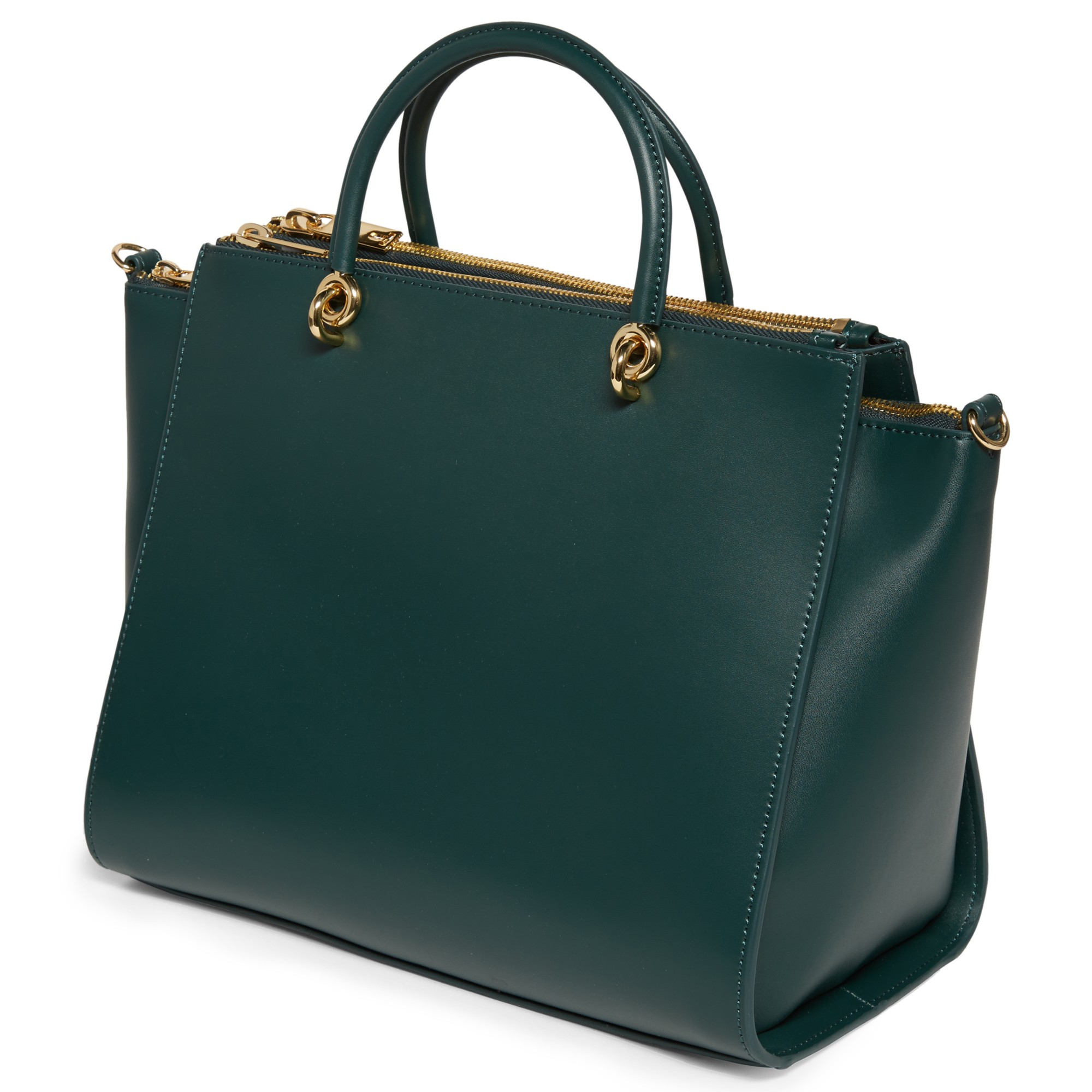 Ted baker Louisa Large Leather Cross Body Tote Bag in Green (Dark Green) Lyst