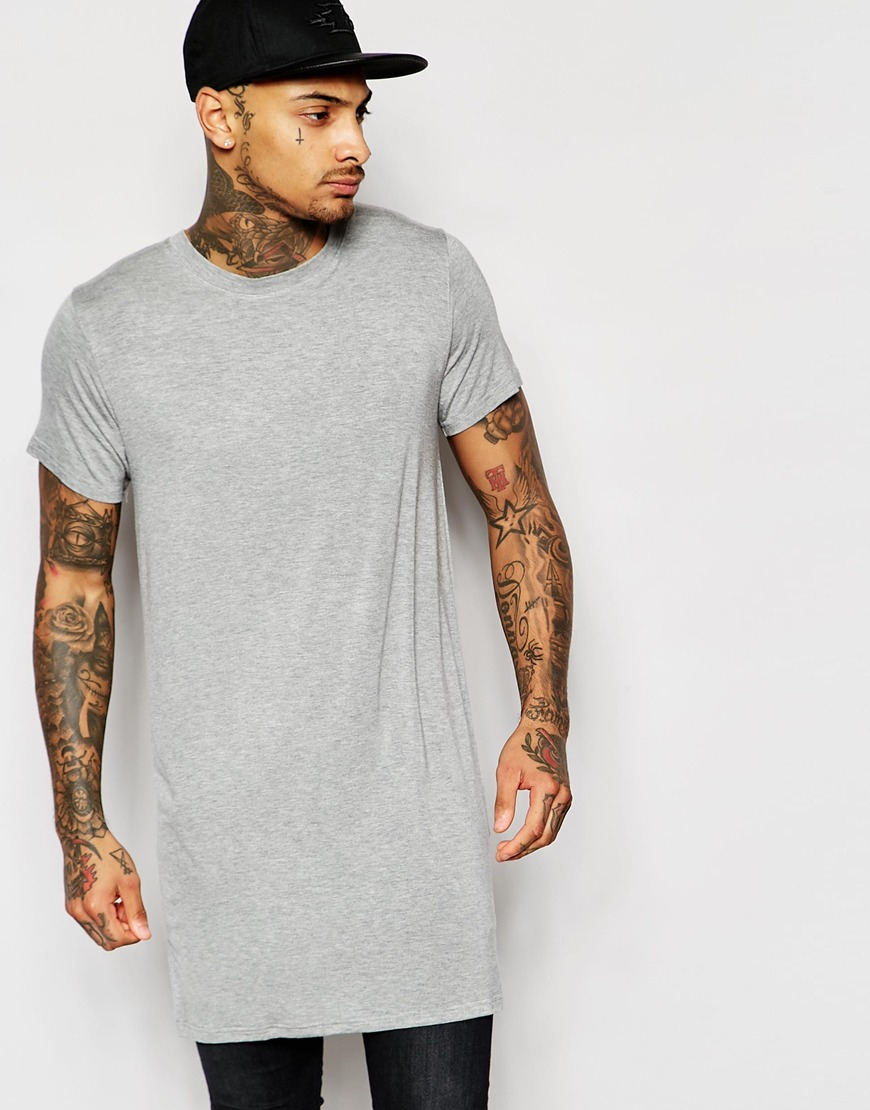 grey longline t shirt