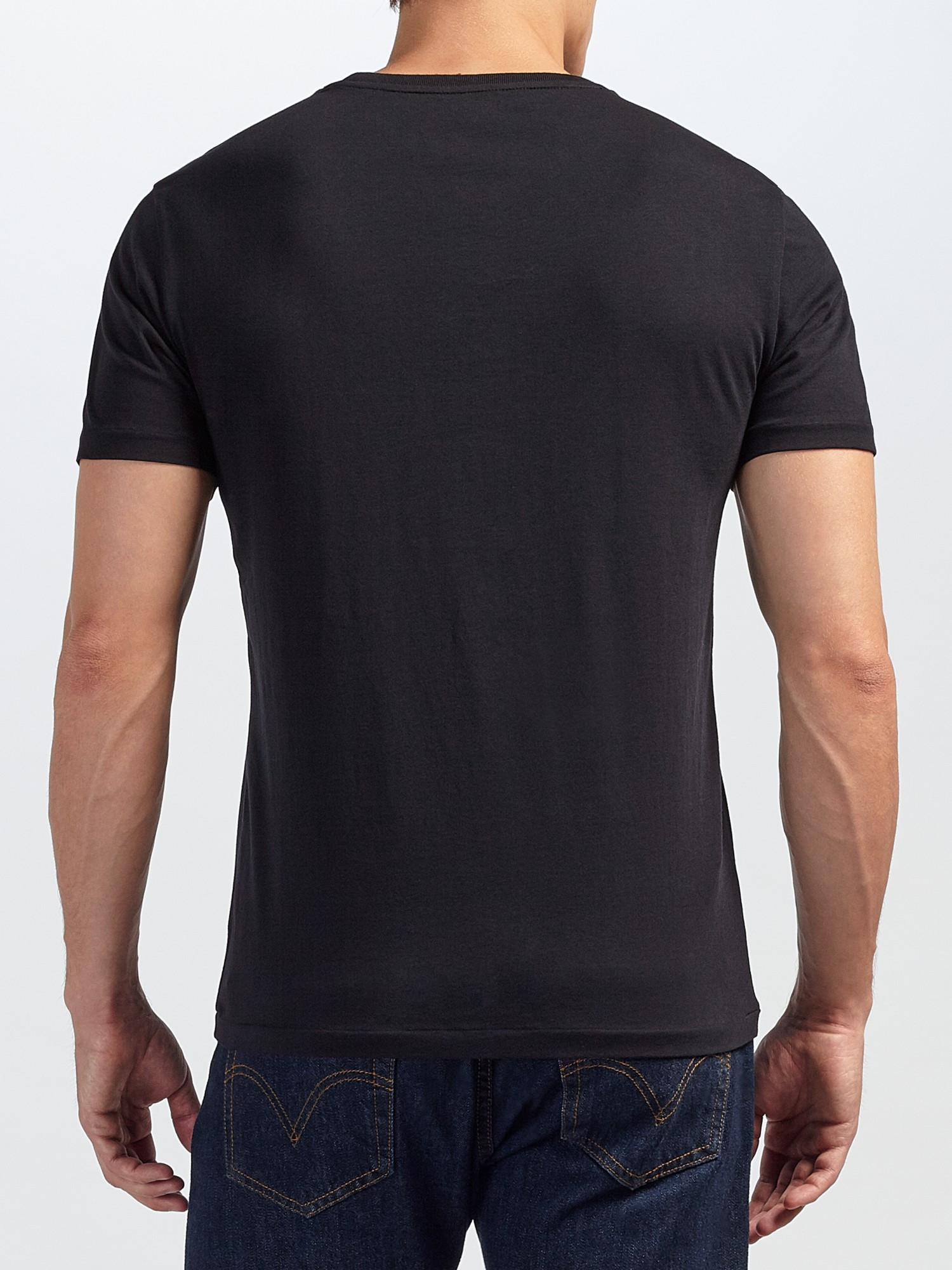 Polo Ralph Lauren Cotton Basic Custom Fit T-shirt in Black for Men - Lyst