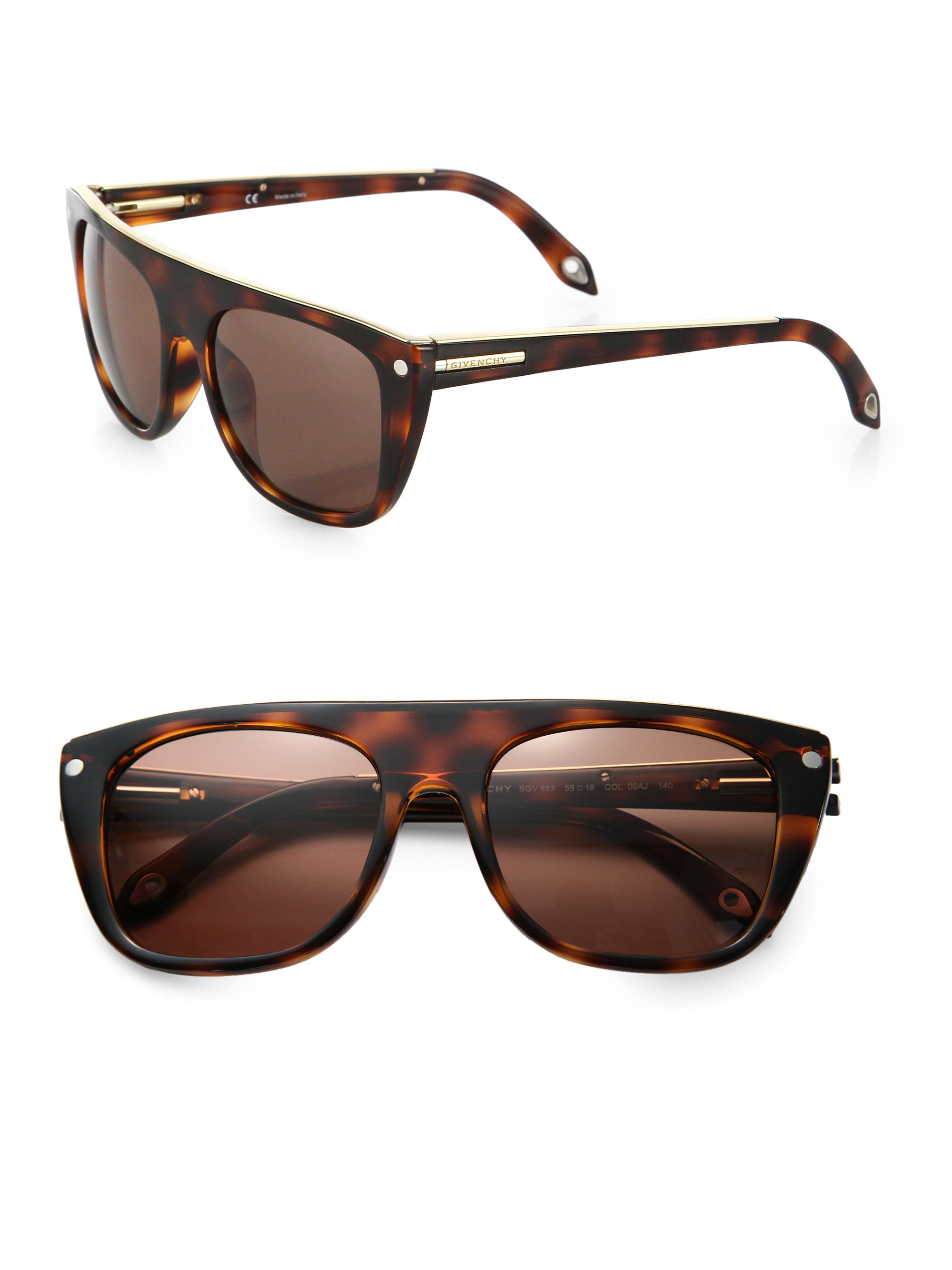 Givenchy 55mm Acetate Sunglasses in Brown for Men (No Color) Lyst