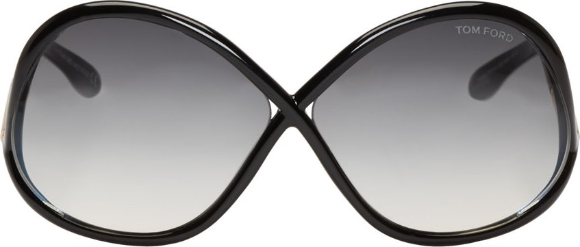 Tom Ford Black Oversized Figure 8 Sunglasses Lyst