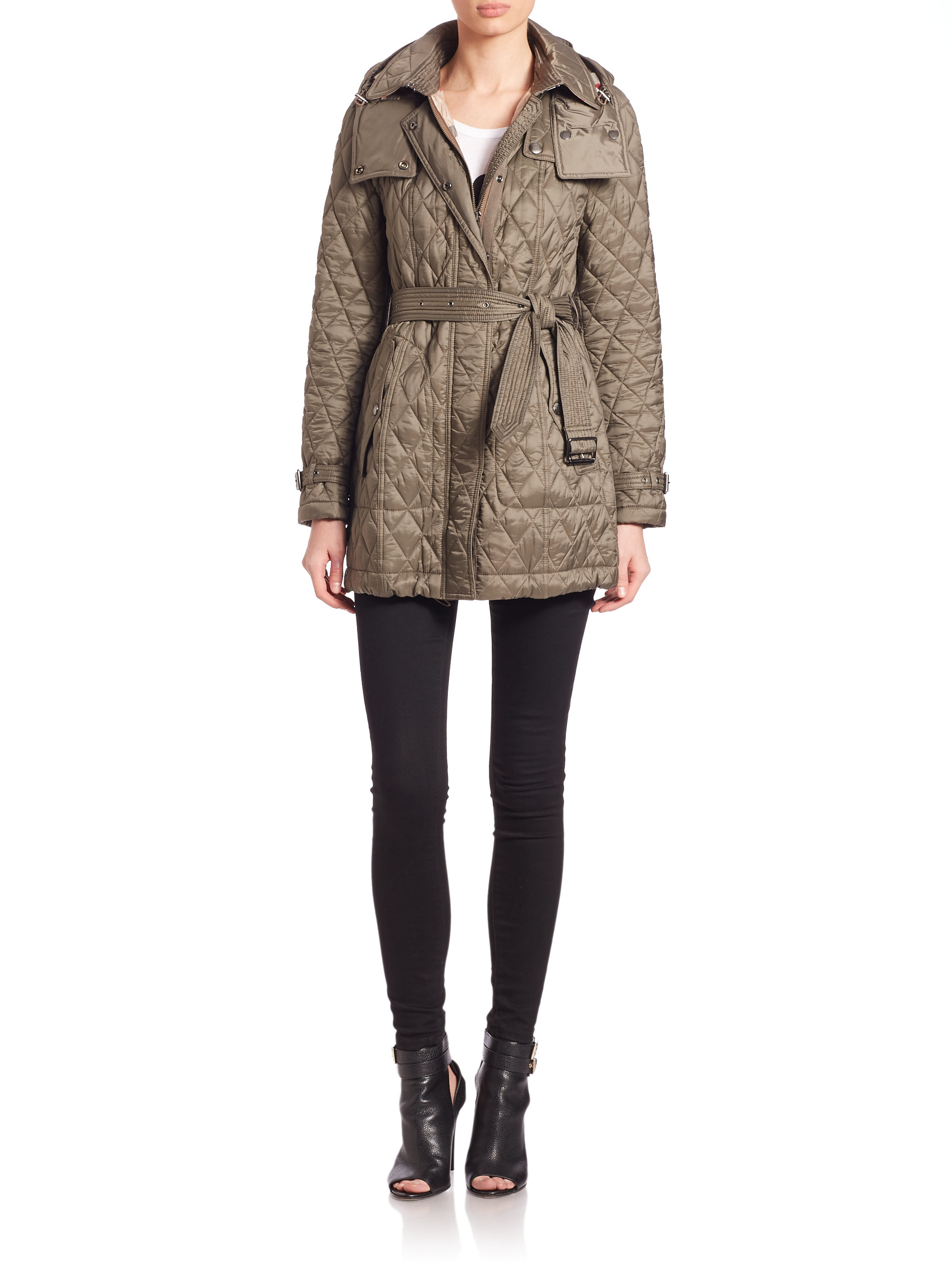 burberry finsbridge quilted coat short