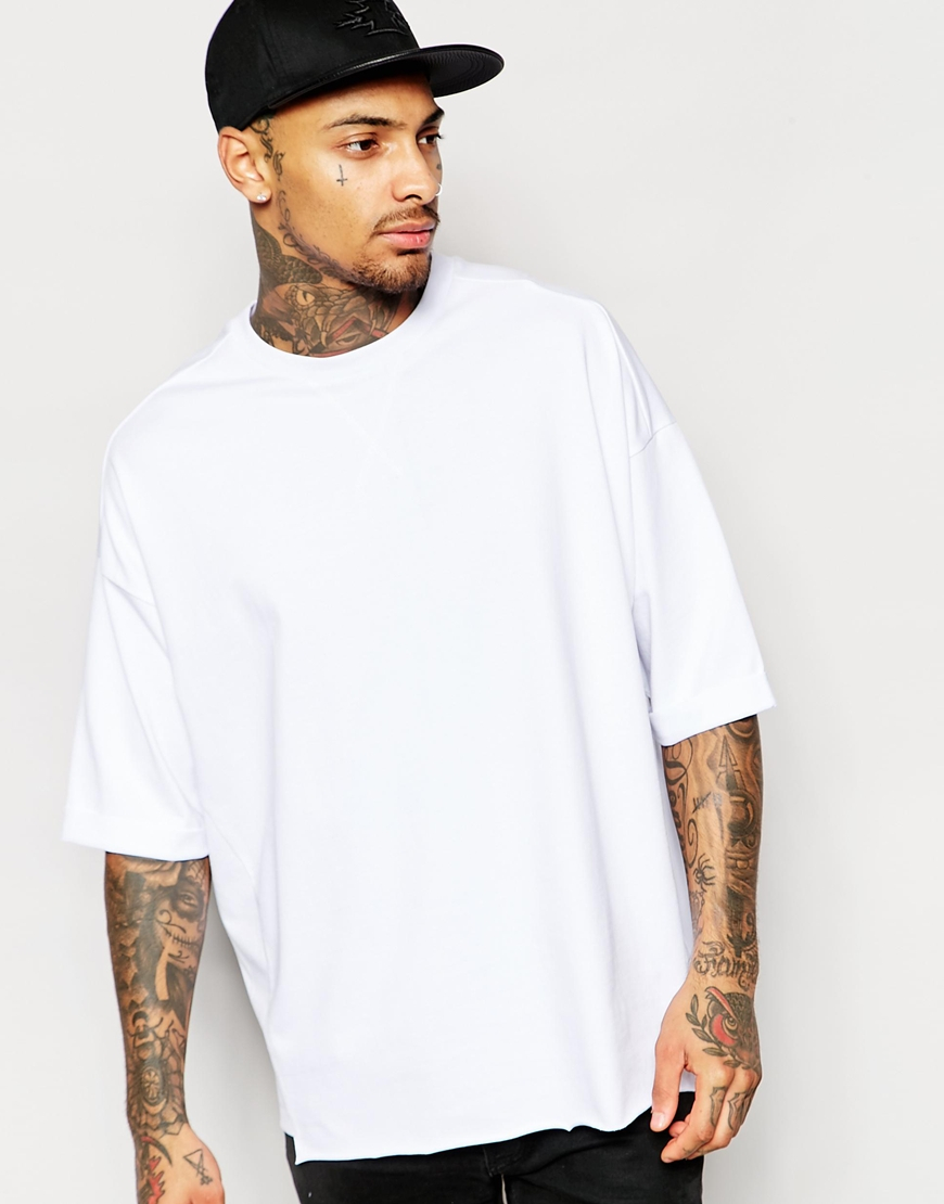 papier onderpand Politiebureau ASOS Super Oversized T-shirt In Heavy Weight Fabric in White for Men | Lyst