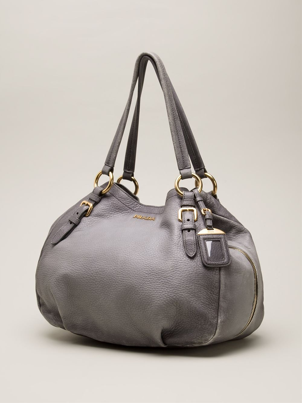 gray prada handbag