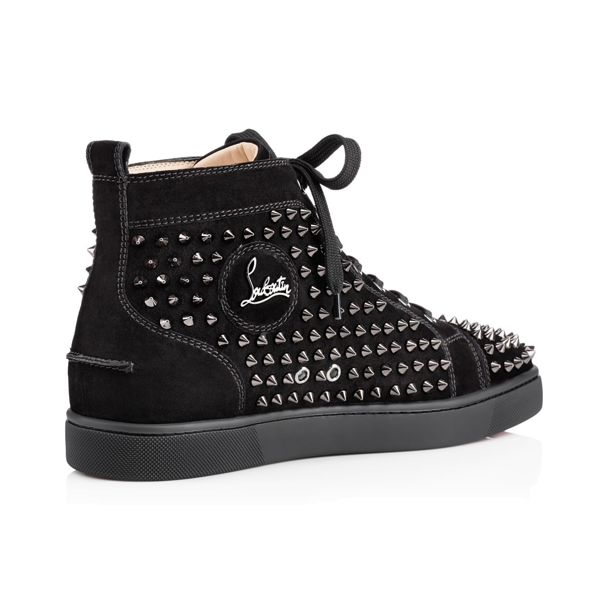 Christian louboutin Louis Veau Velours/Spikes in Black for Men | Lyst