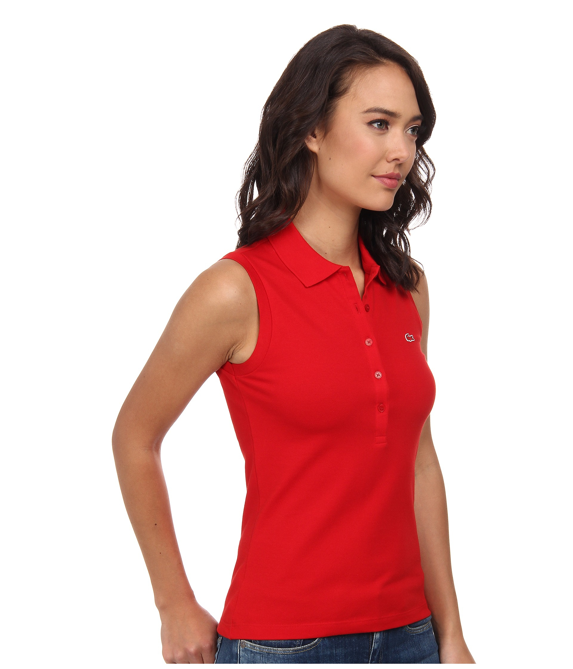 lacoste women's sleeveless polo shirts