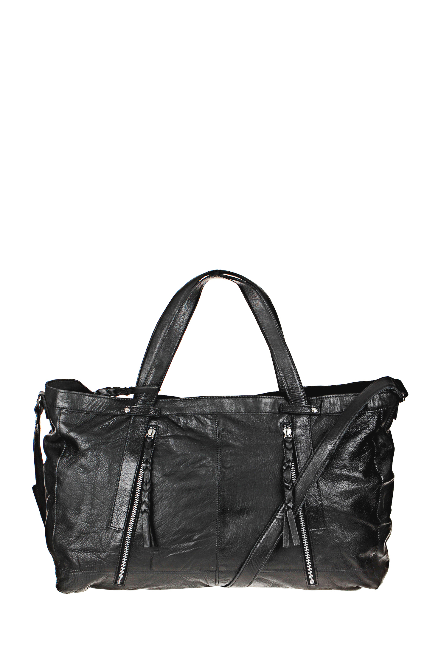 pieces leather bag in black lyst pieces leather bag in black lyst