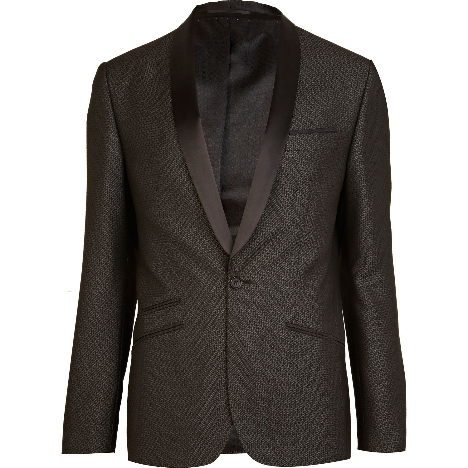 Black Jacquard Pattern Slim Suit Jacket | river island black jacquard pattern slim suit jacket in Black Jacquard Pattern Slim Suit Jacket | river island black jacquard pattern slim suit jacket in