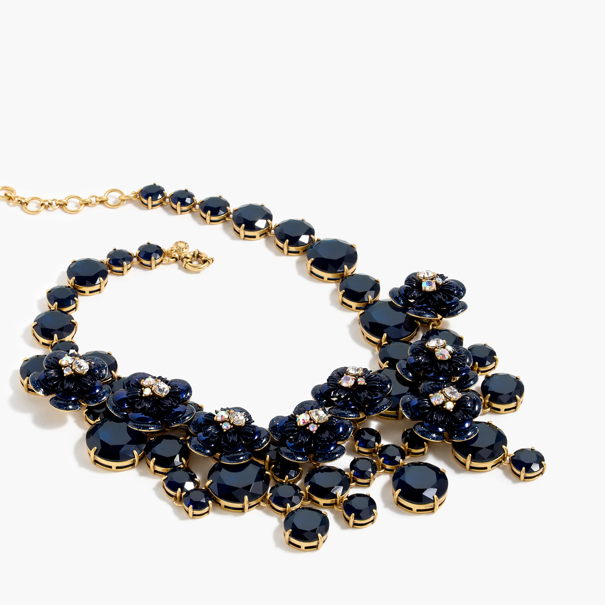 J.Crew Midnight Floral Necklace in 