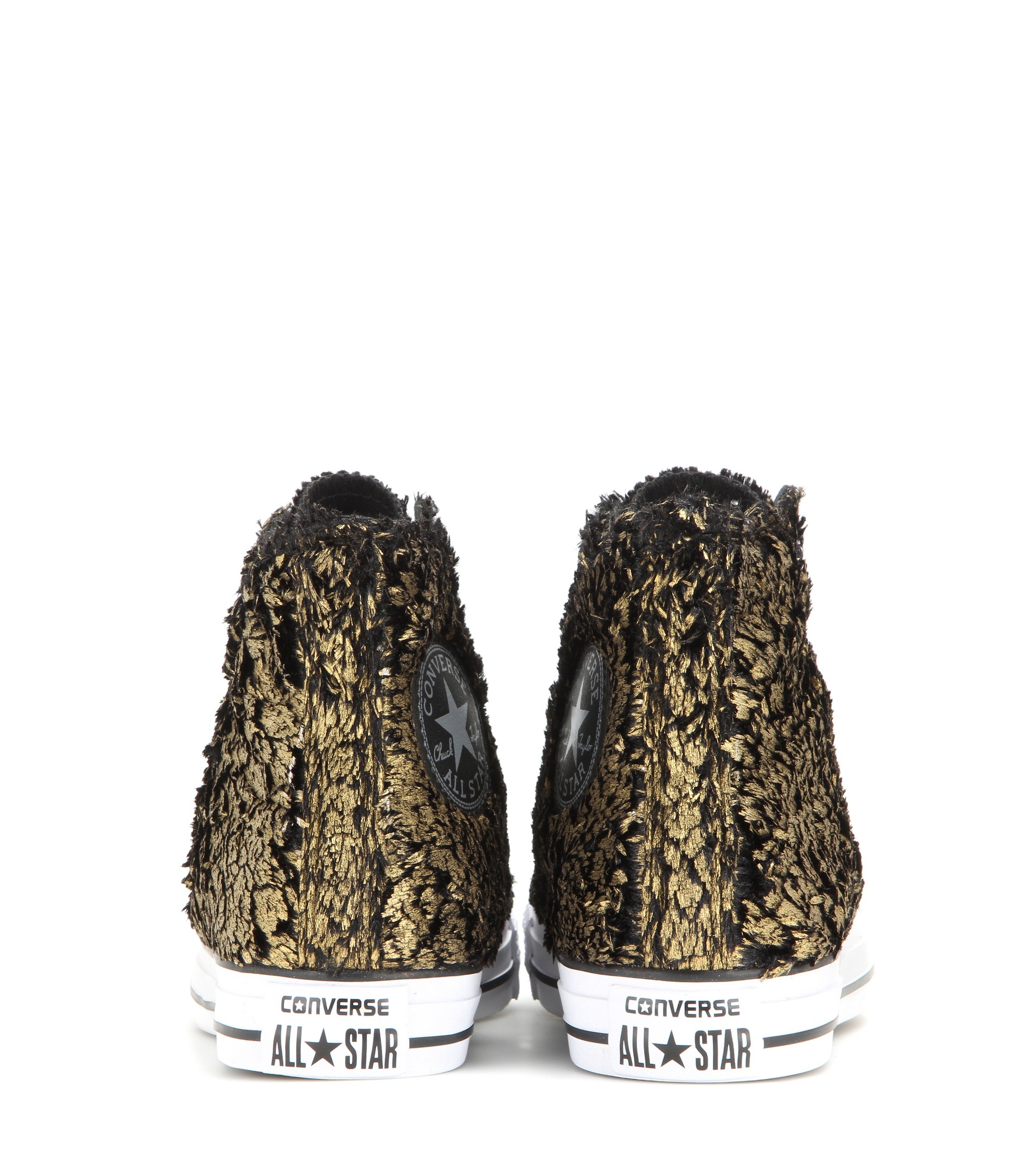 metallic fur chuck taylor all star platform high top