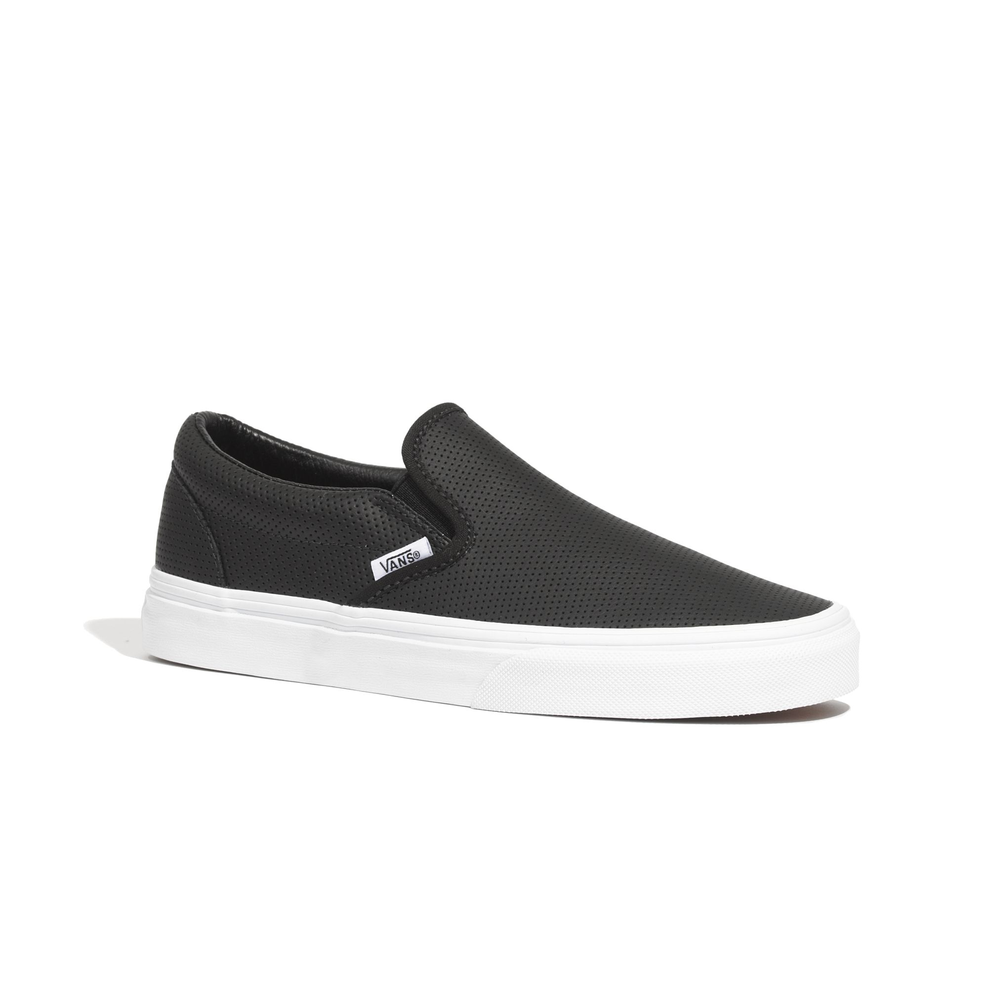 Lyst - Madewell Vans® Classic Slip-ons In Perforated Leather in Black