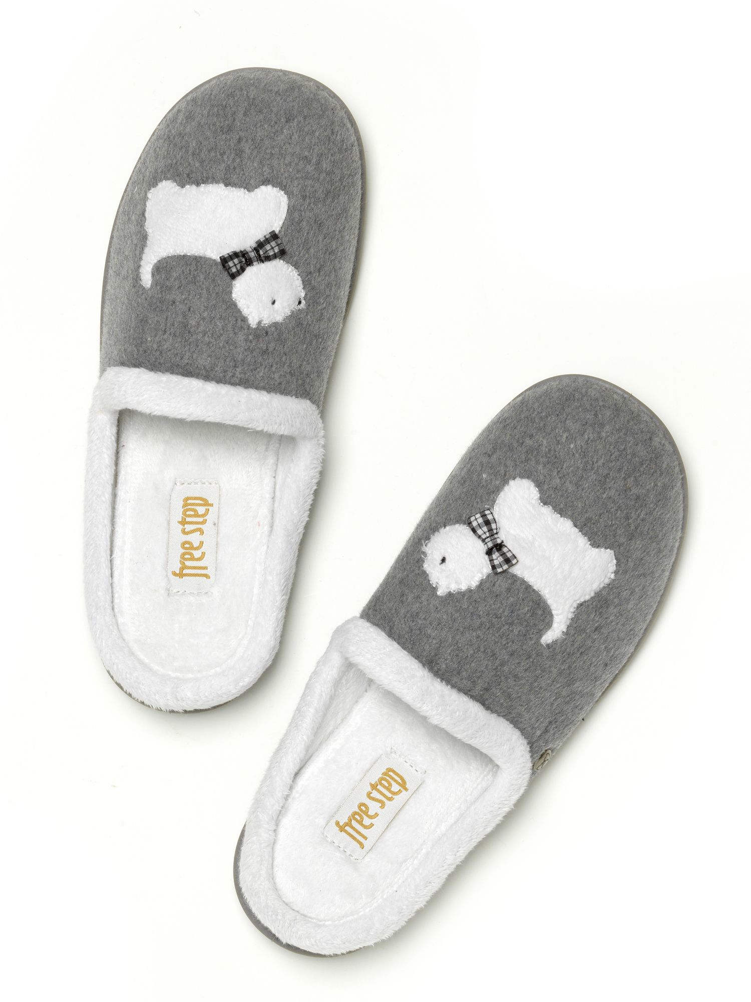 westie slippers lyst freestep westie novelty slippers in gray westie slippers lyst freestep westie novelty slippers in gray