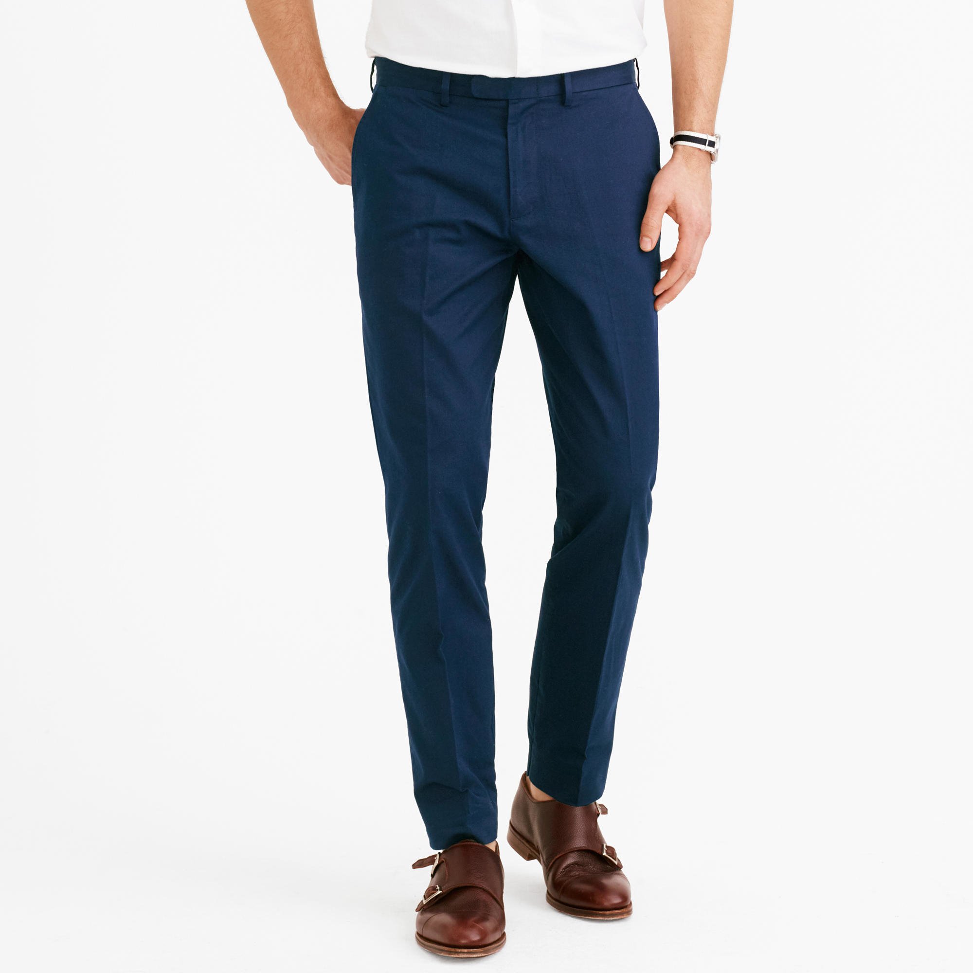 J.crew Bowery Slim Pant In Italian Chino in Blue for Men | Lyst