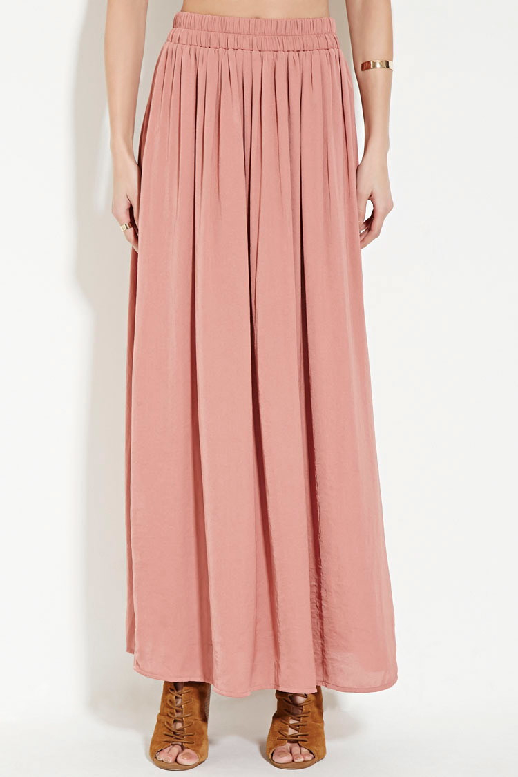 mauve maxi skirt