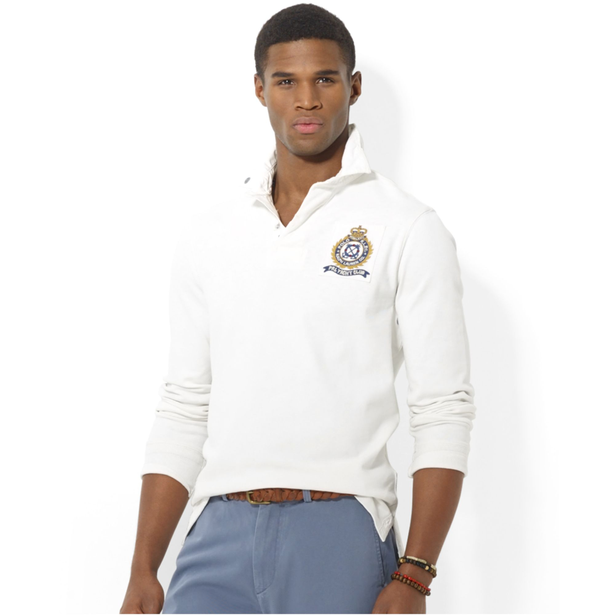 ralph lauren white rugby shirt