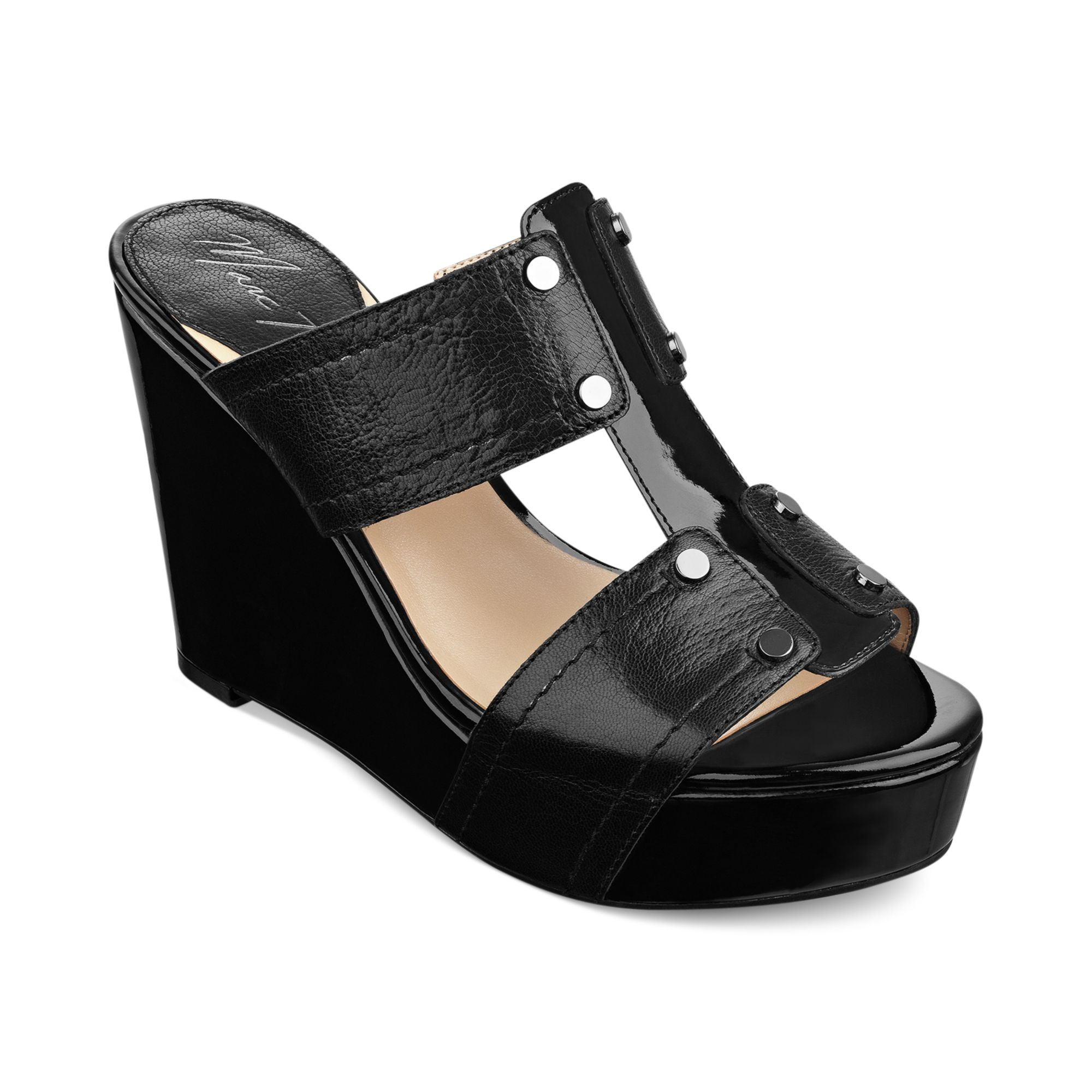 marc fisher black strappy sandals
