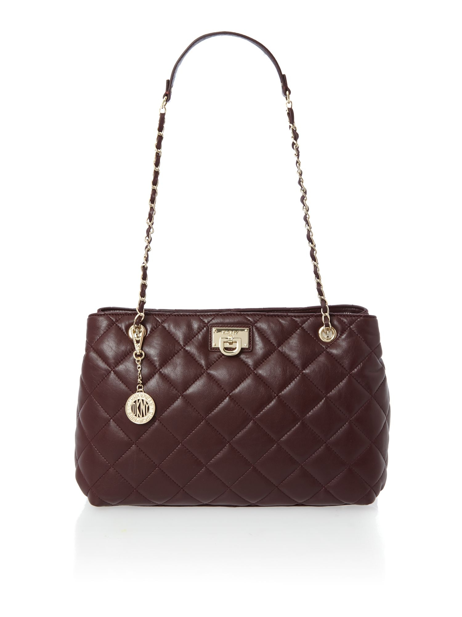purple chain bag