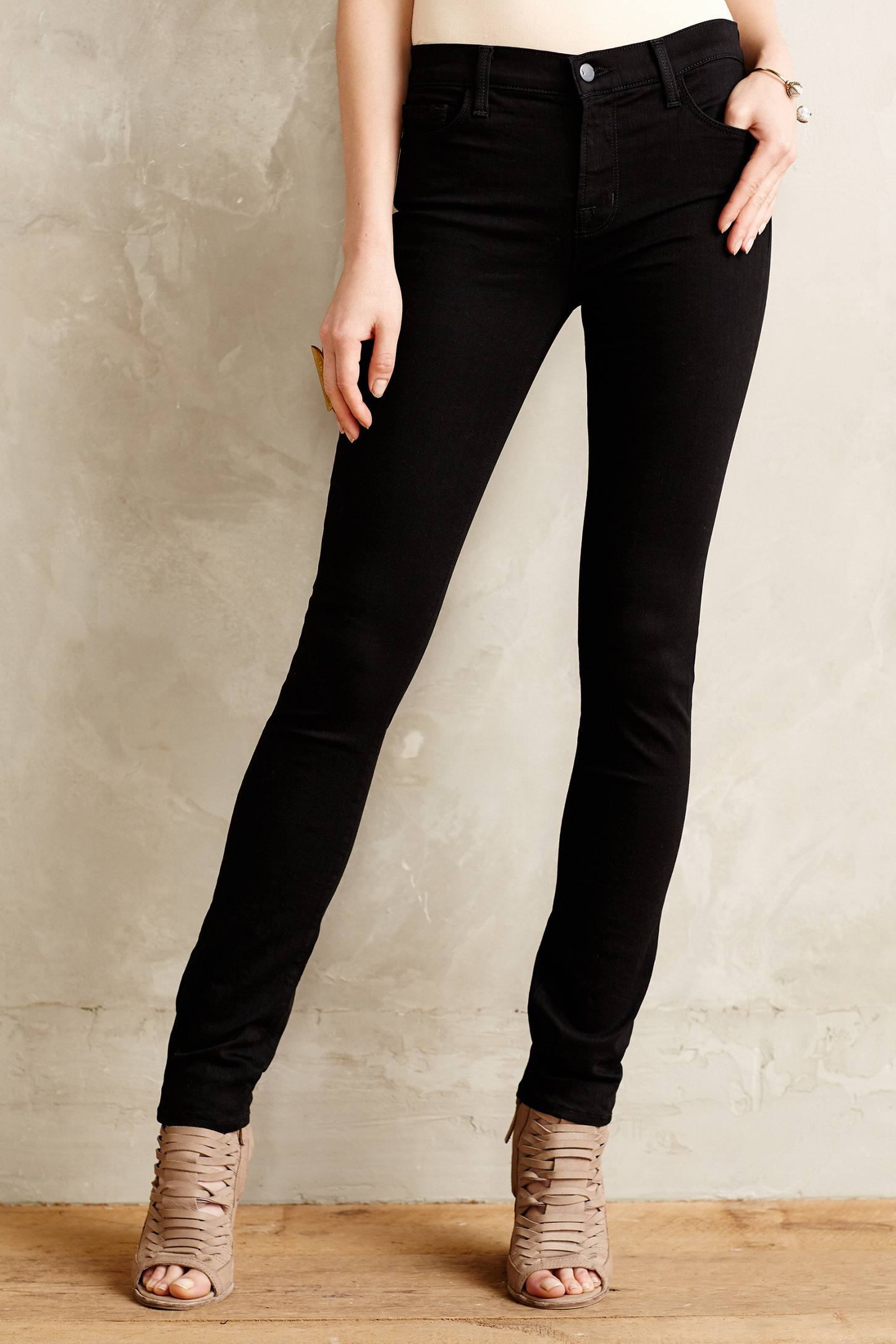 J brand Rail Skinny Jeans in Black | Lyst