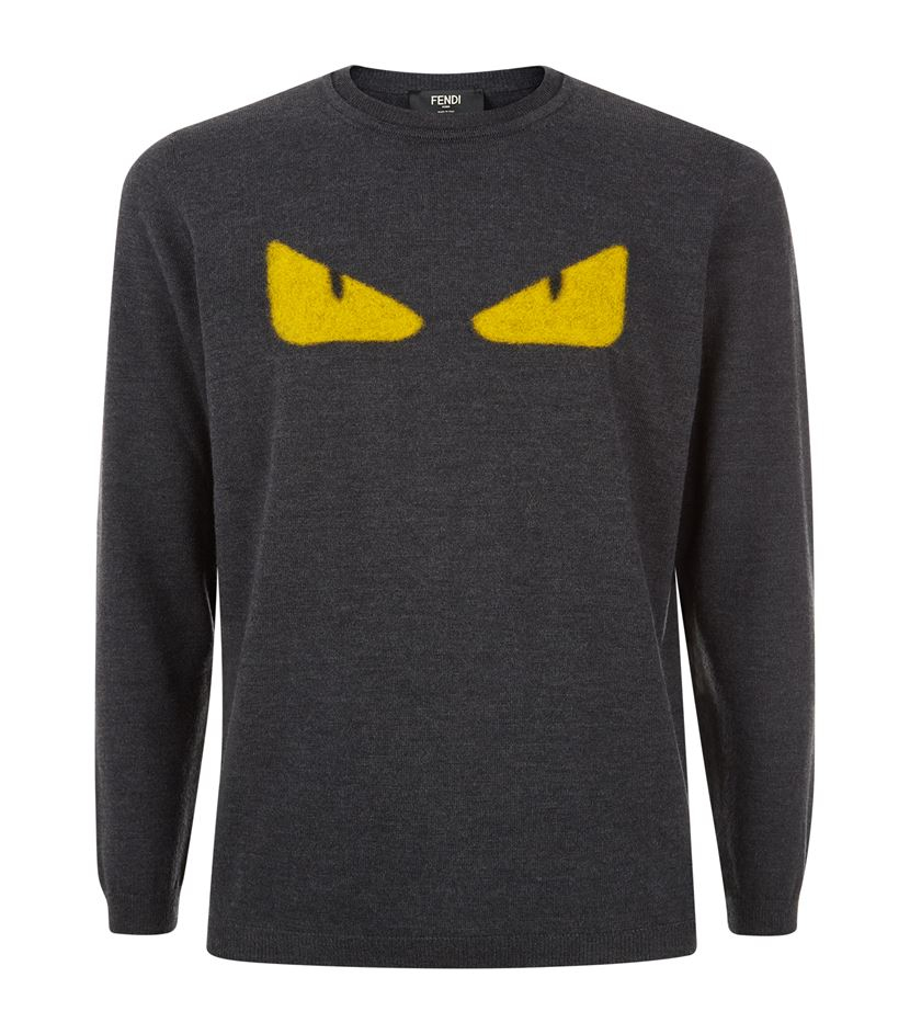 Fendi Monster Eyes Jumper in Black for Men | Lyst UK