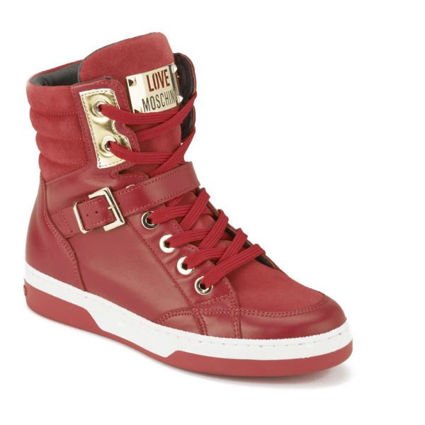 red high top trainers womens