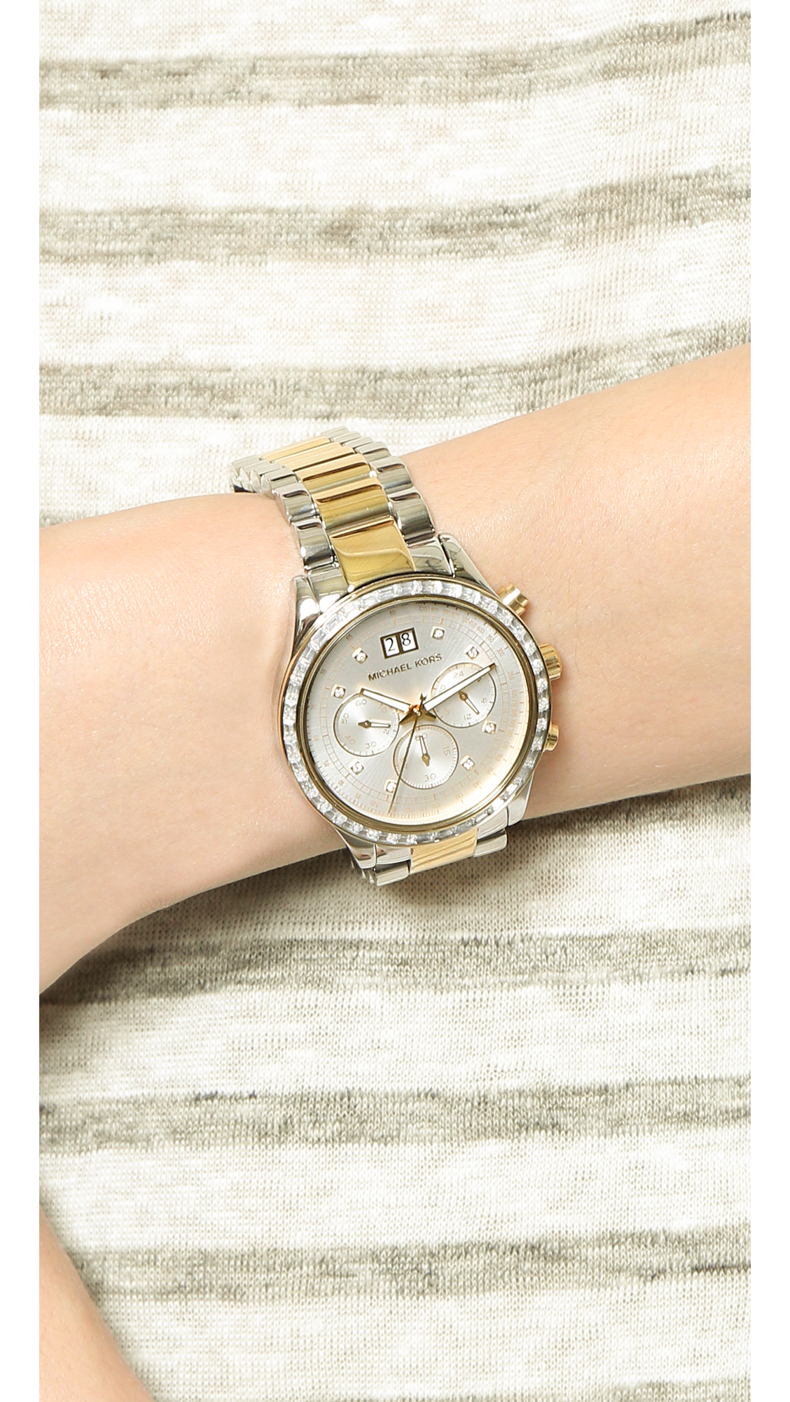 Michael Kors Brinkley Watch - Silver/Gold in Metallic - Lyst