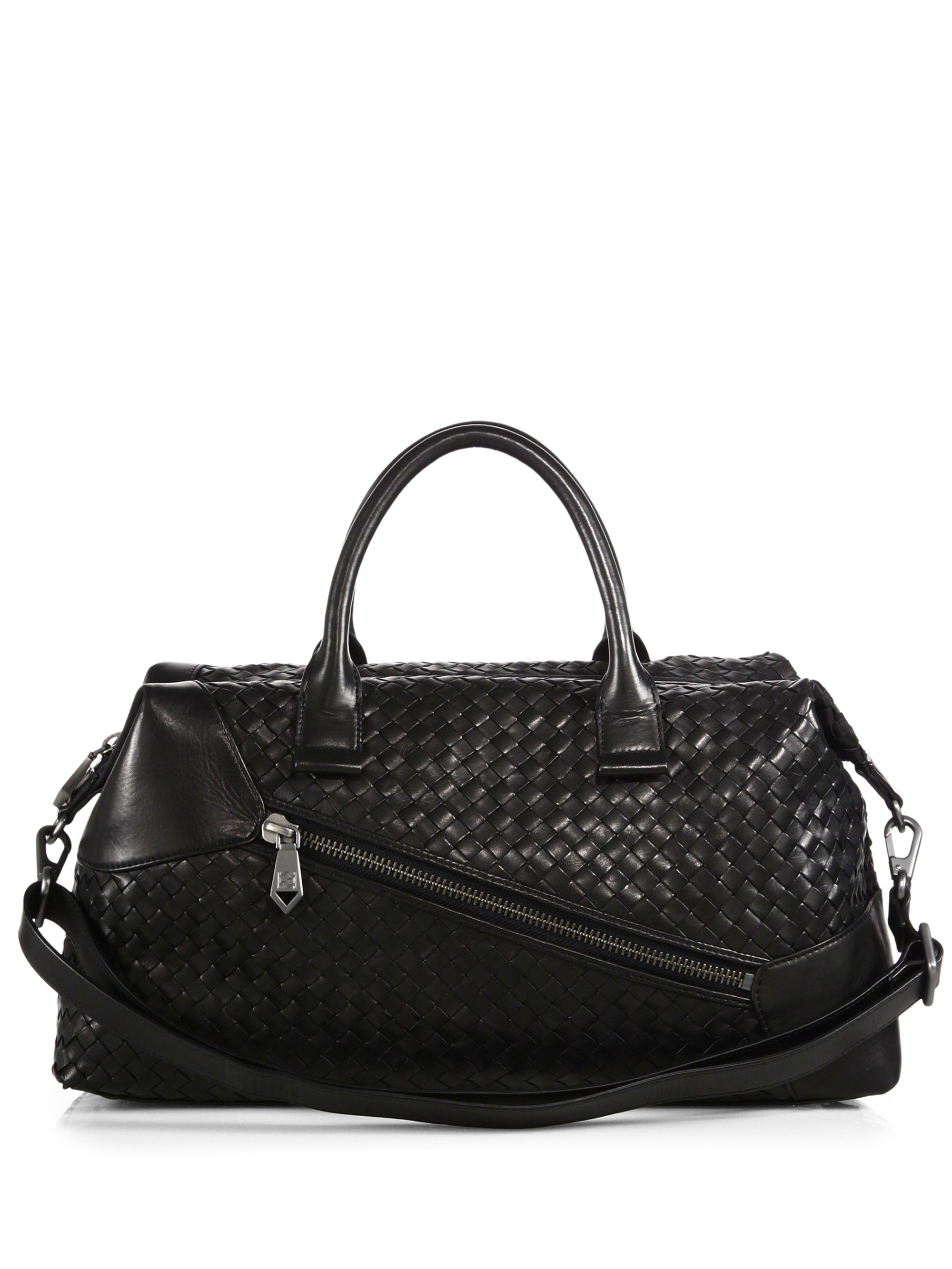 christopher kon woven leather bag