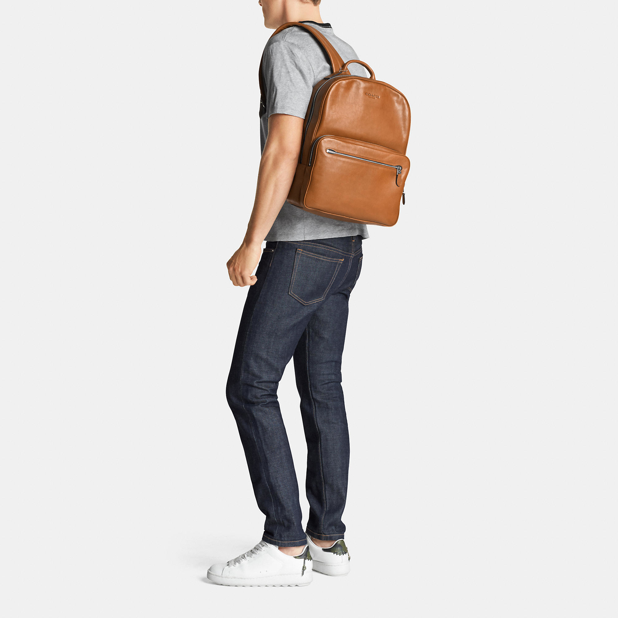 COACH Hudson Backpack In Sport Calf Leather in Brown for Men | Lyst