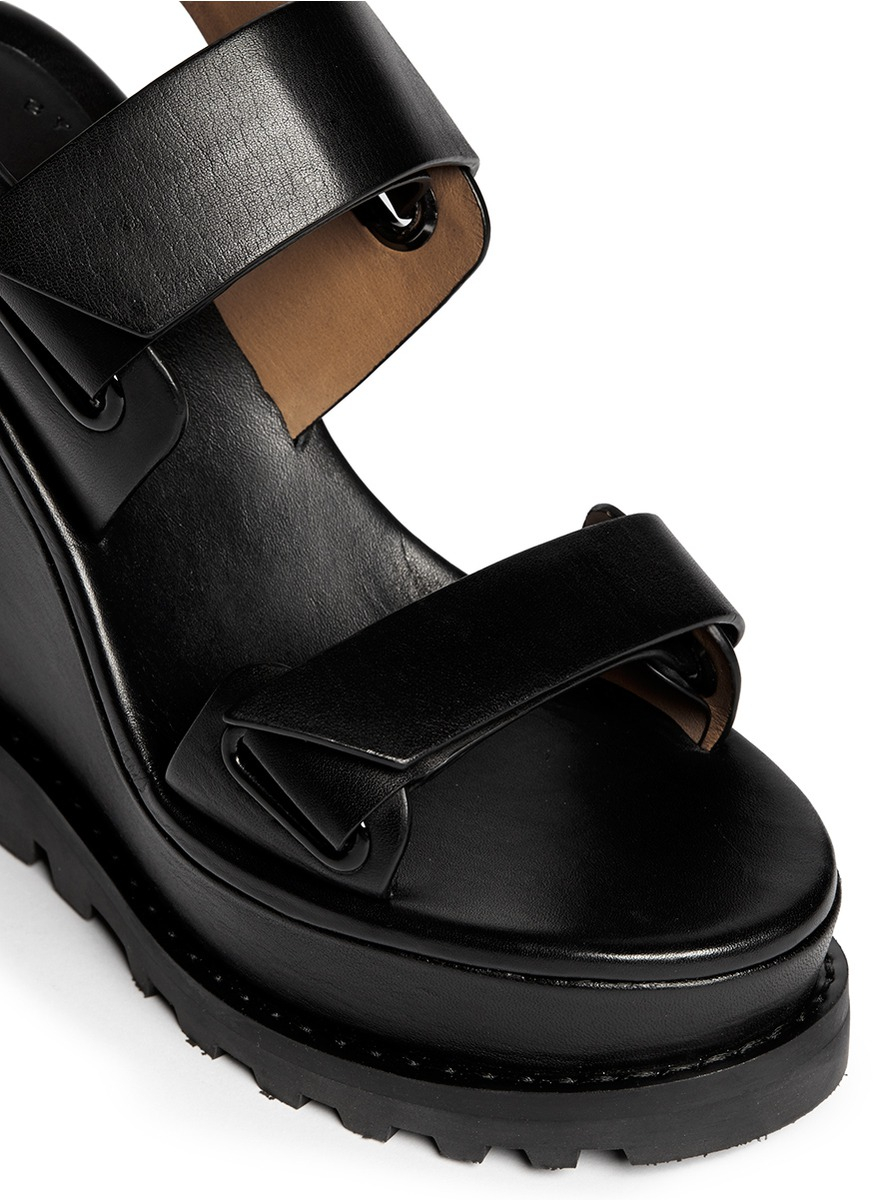 Marc By Marc Jacobs Leather Platform Wedge  Sandals  in 