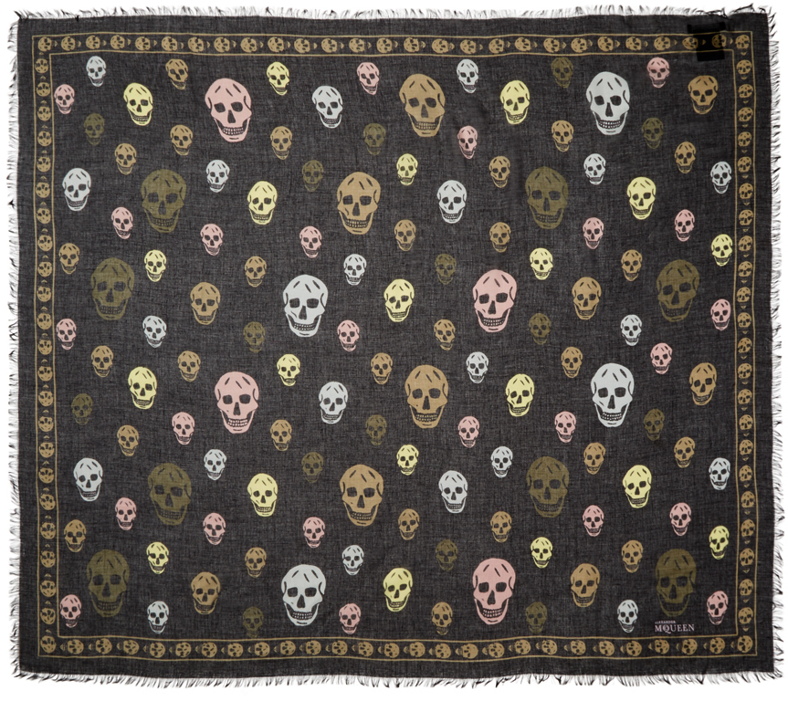 Alexander mcqueen multicolor skull scarf Clearance