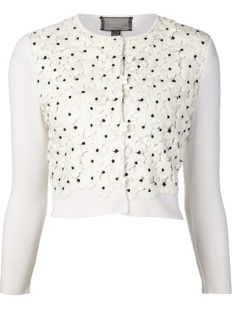 floral applique cardigan