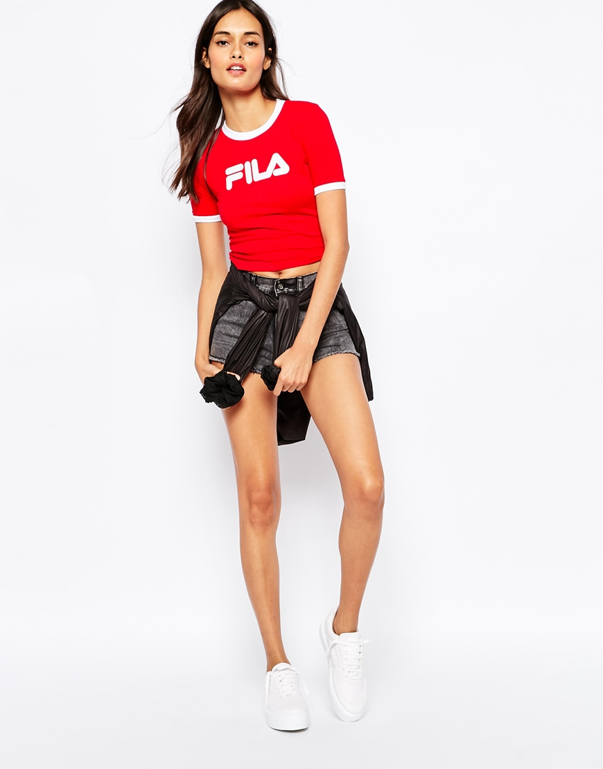 fila t shirt womens red