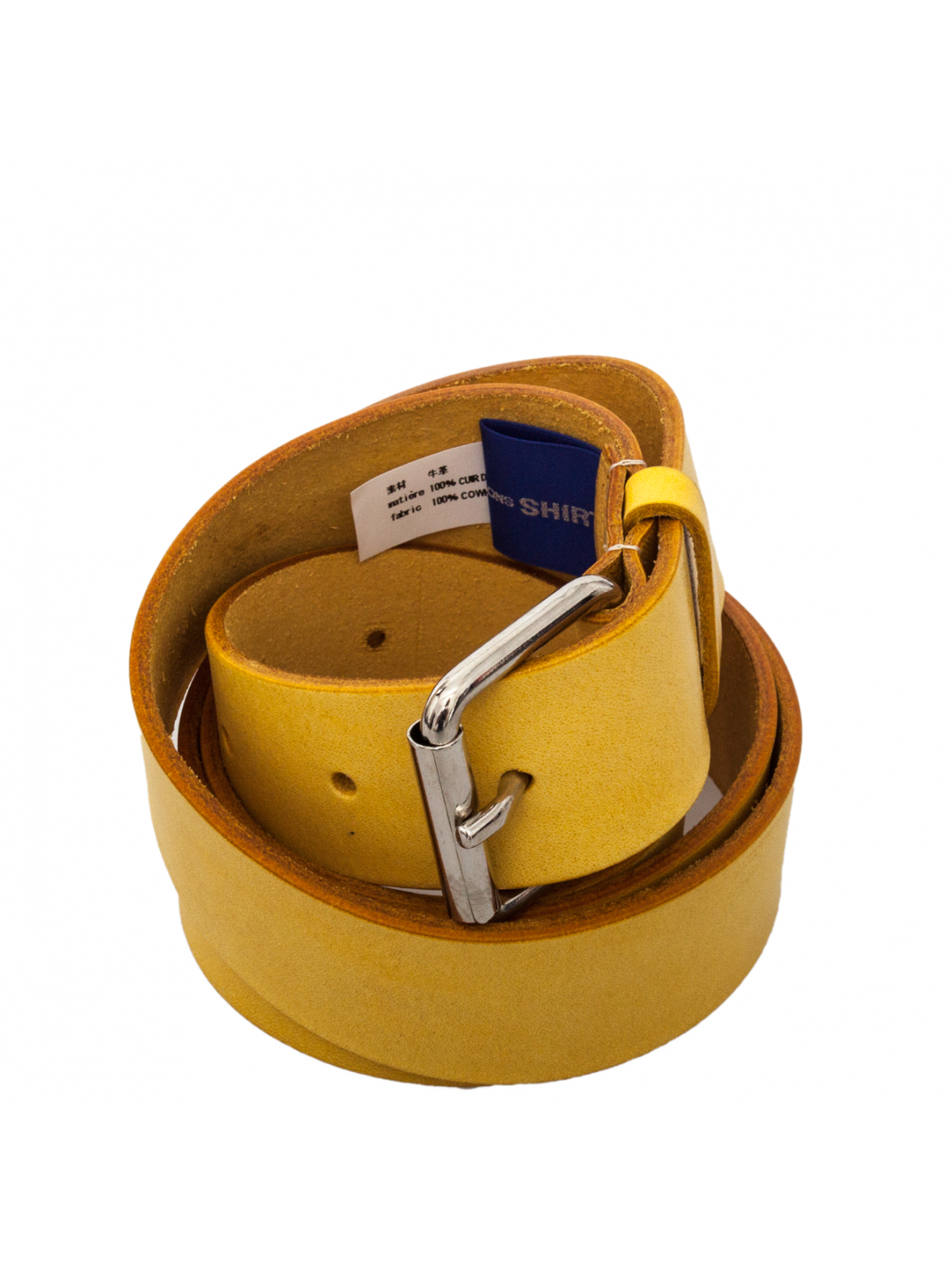 Comme Des Garçons Mens Leather Buckle Belt Yellow in Yellow for Men | Lyst
