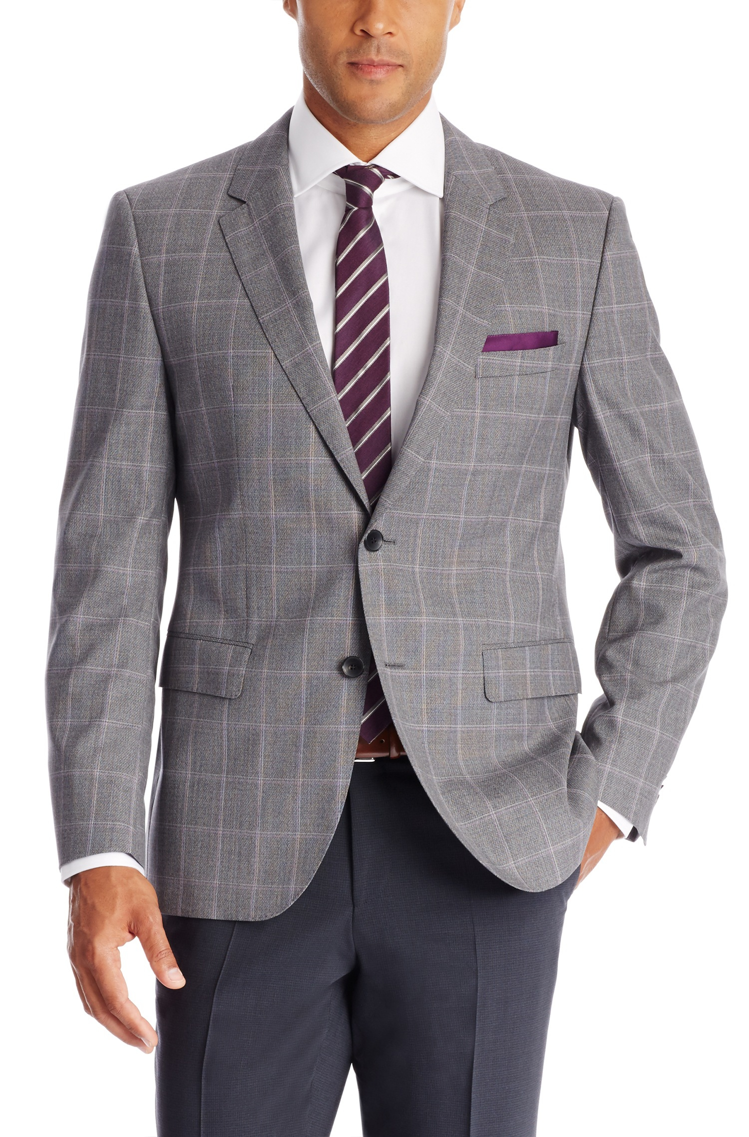 Boss 'the James' Regular Fit, Virgin Wool Sport Coat in Gray for Men