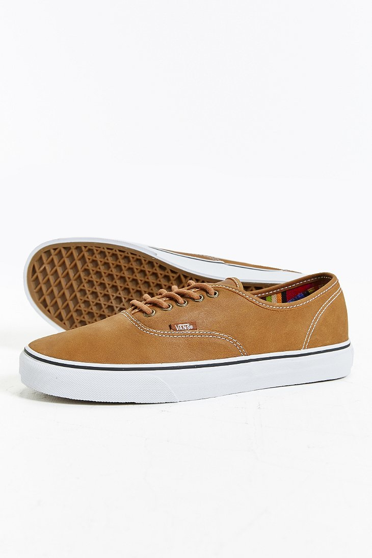 Vans Authentic Leather Sneaker in Tan (Brown) for Men | Lyst