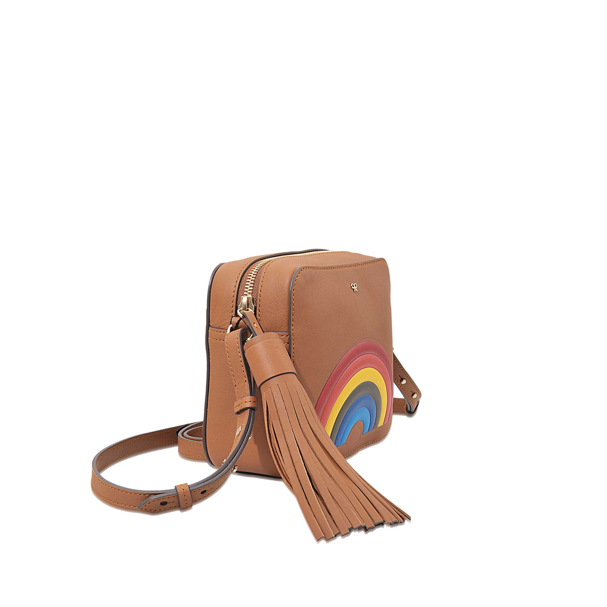 Anya Hindmarch Leather Rainbow Cross Body Bag in Brown Lyst
