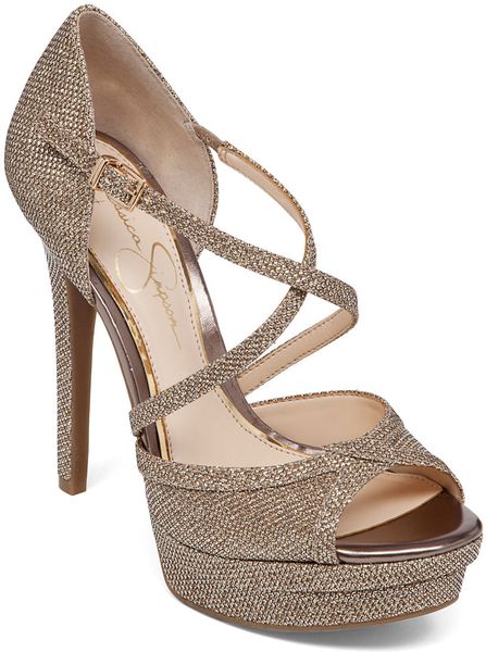jessica simpson metallic pumps