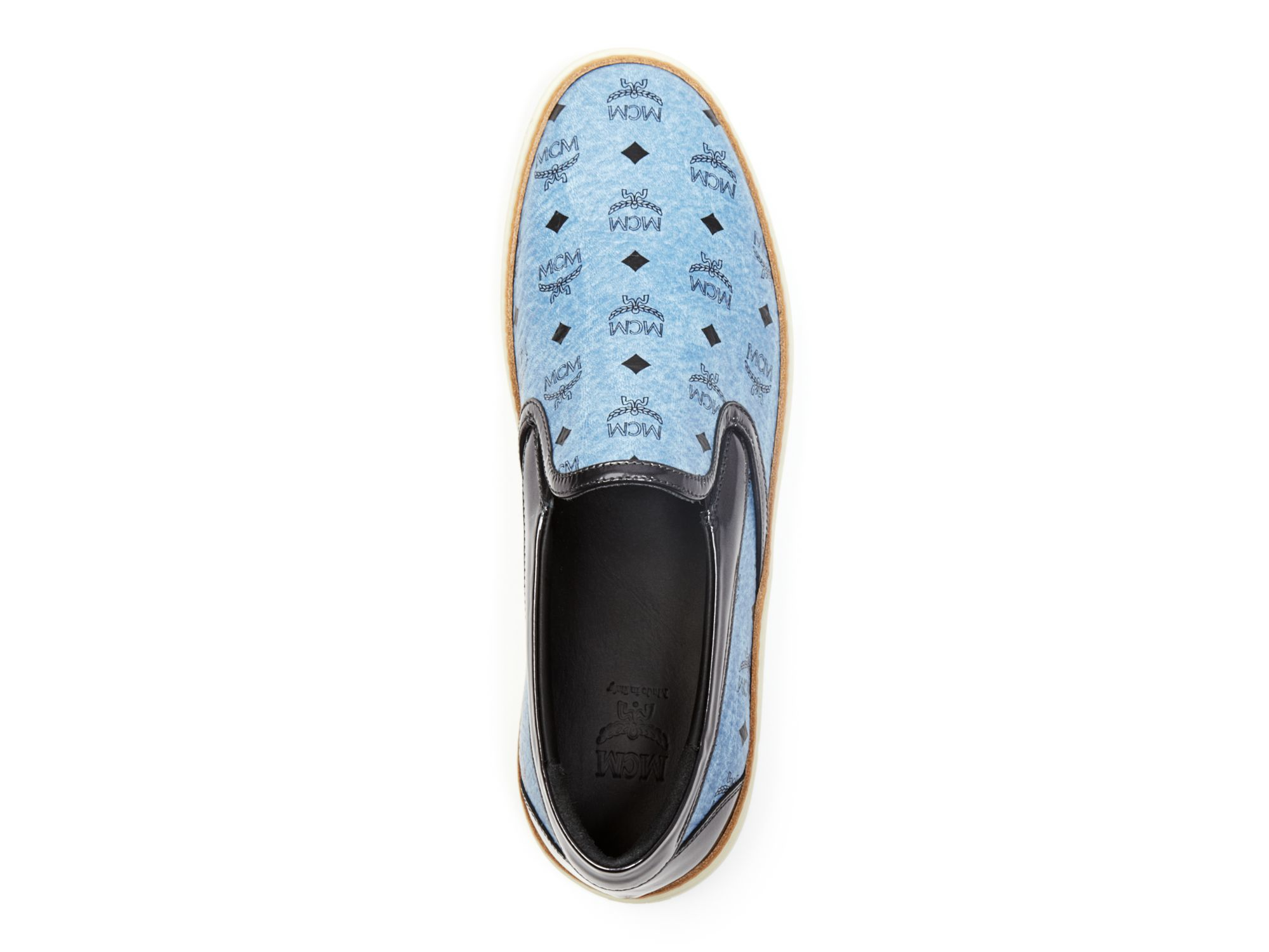mcm slip on sneakers