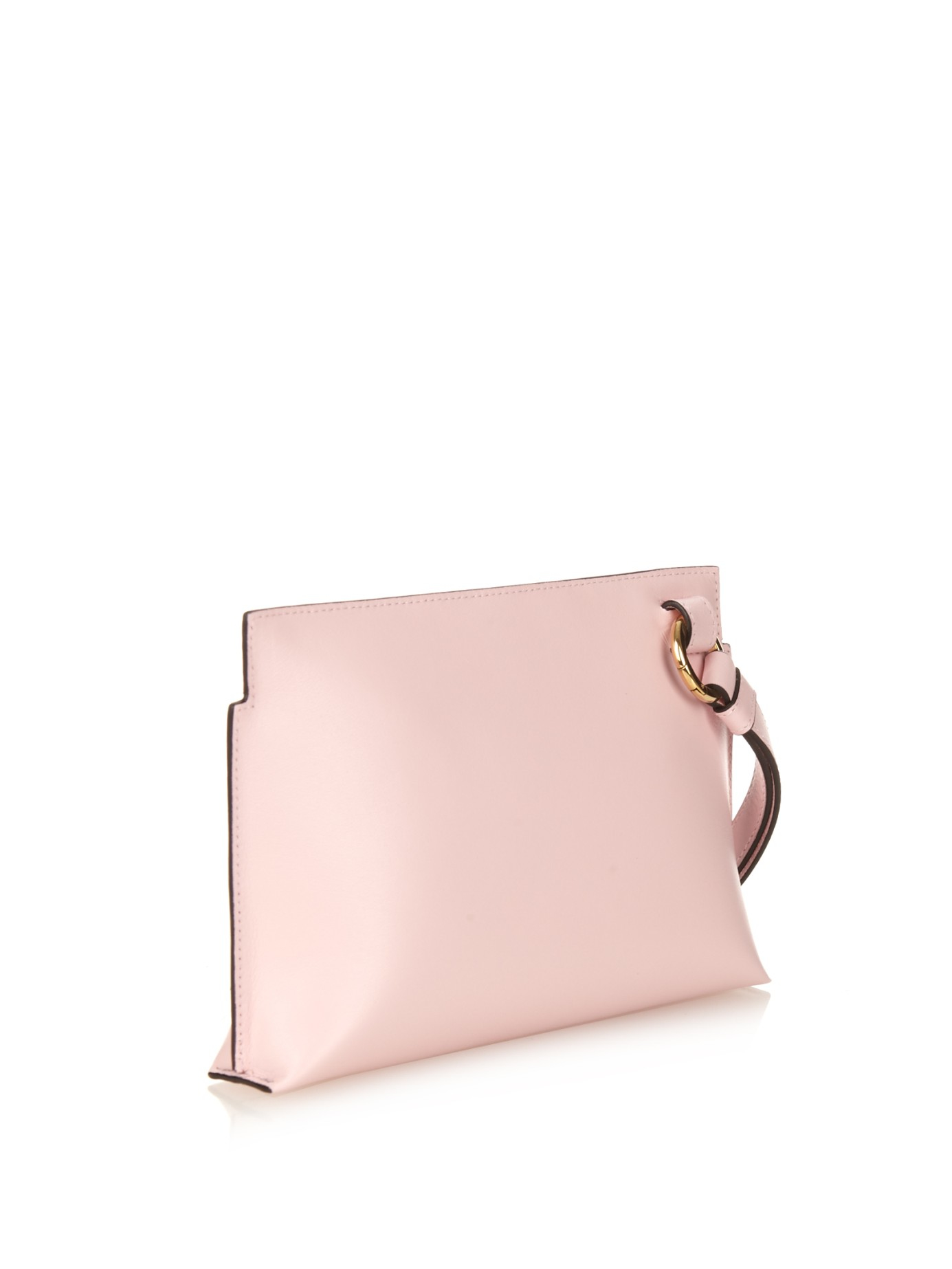 Loewe Small Wristlet-strap Leather Pouch in Light Pink (Pink) - Lyst