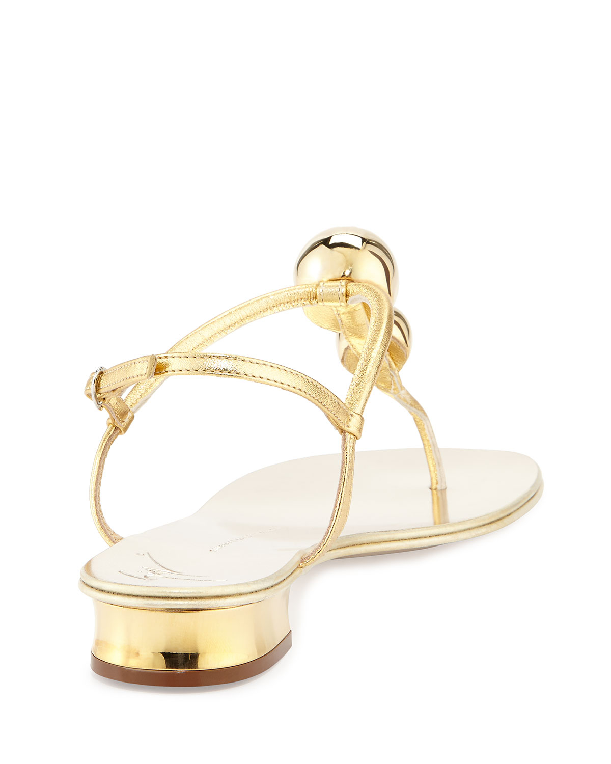 Lyst Giuseppe Zanotti Metallic Bubbles Thong Sandal Gold in Metallic