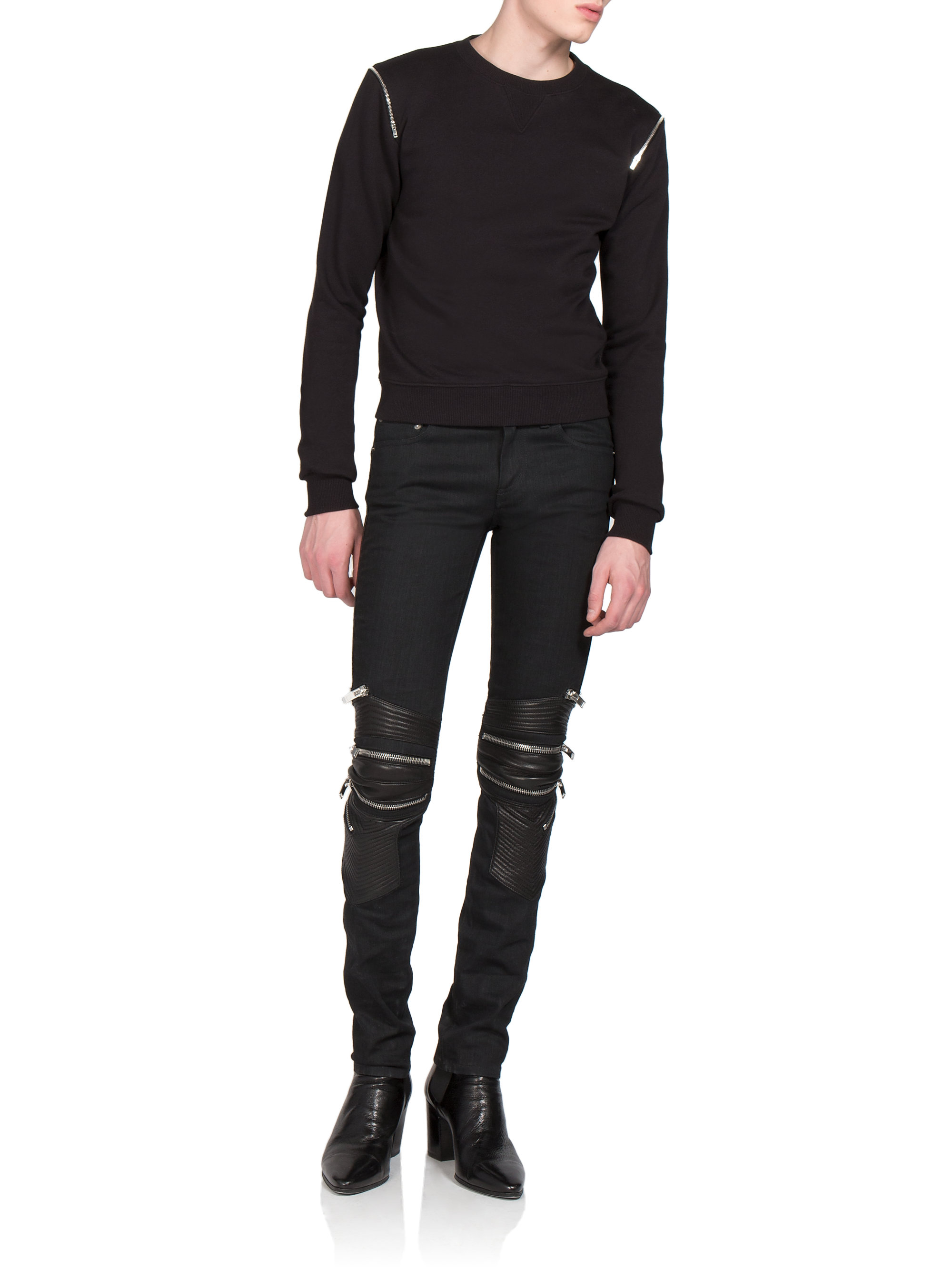 saint laurent moto jeans